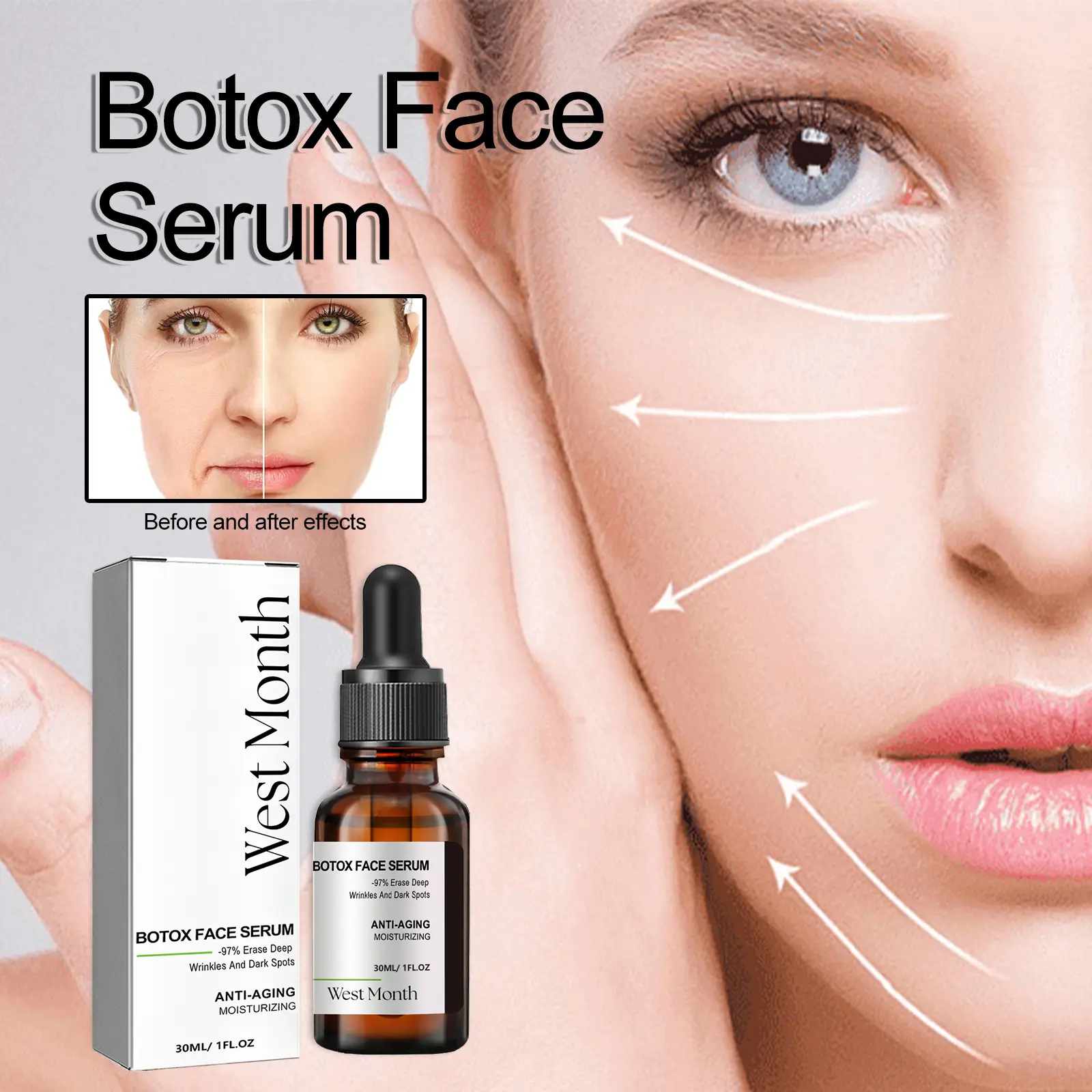Firming Face Serum with Hyaluronic Acid & Polypeptide - West&Month 2 firming face serum lighten lines moisturize West Month 339 5401