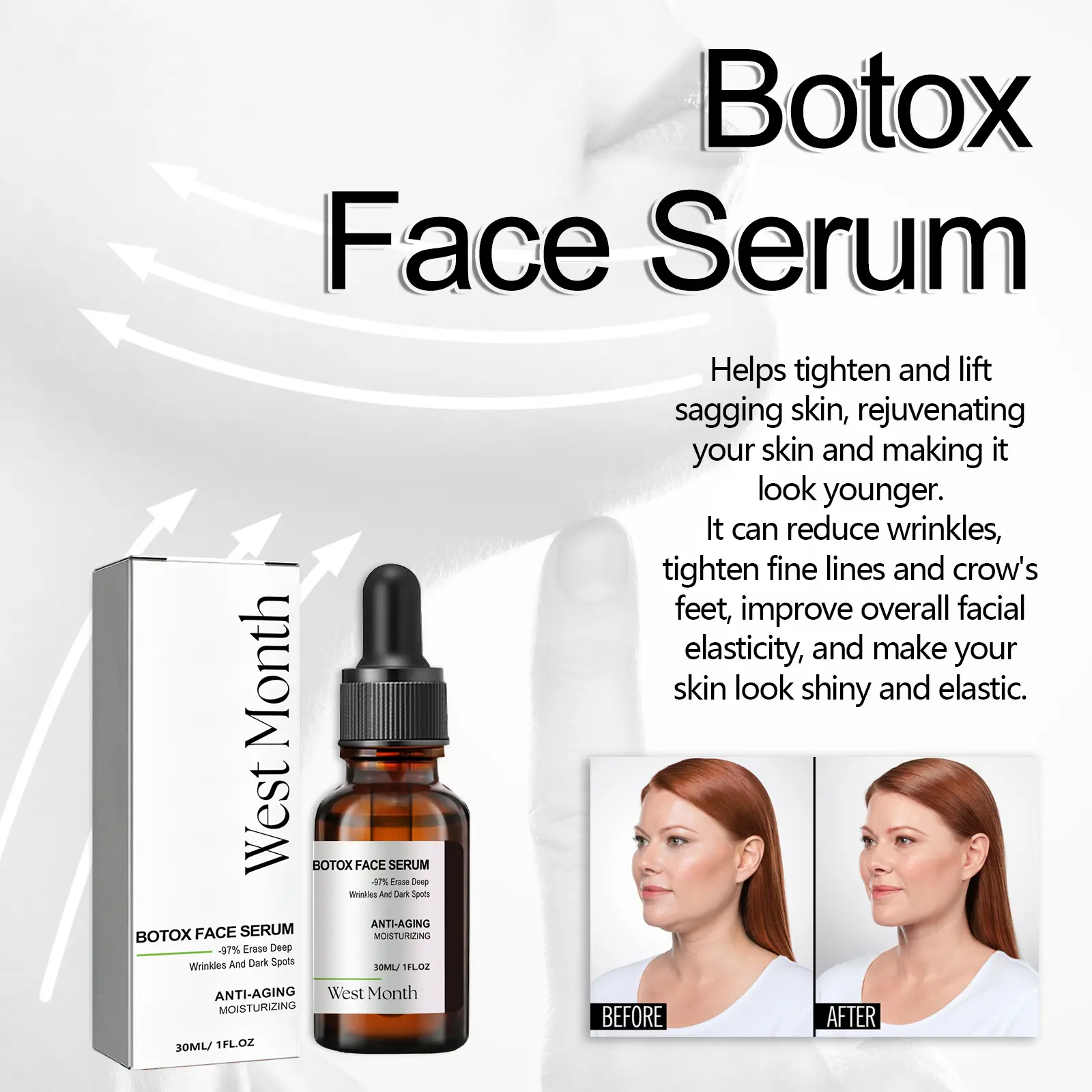 Firming Face Serum with Hyaluronic Acid & Polypeptide - West&Month 5 firming face serum lighten lines moisturize West Month 339 5404
