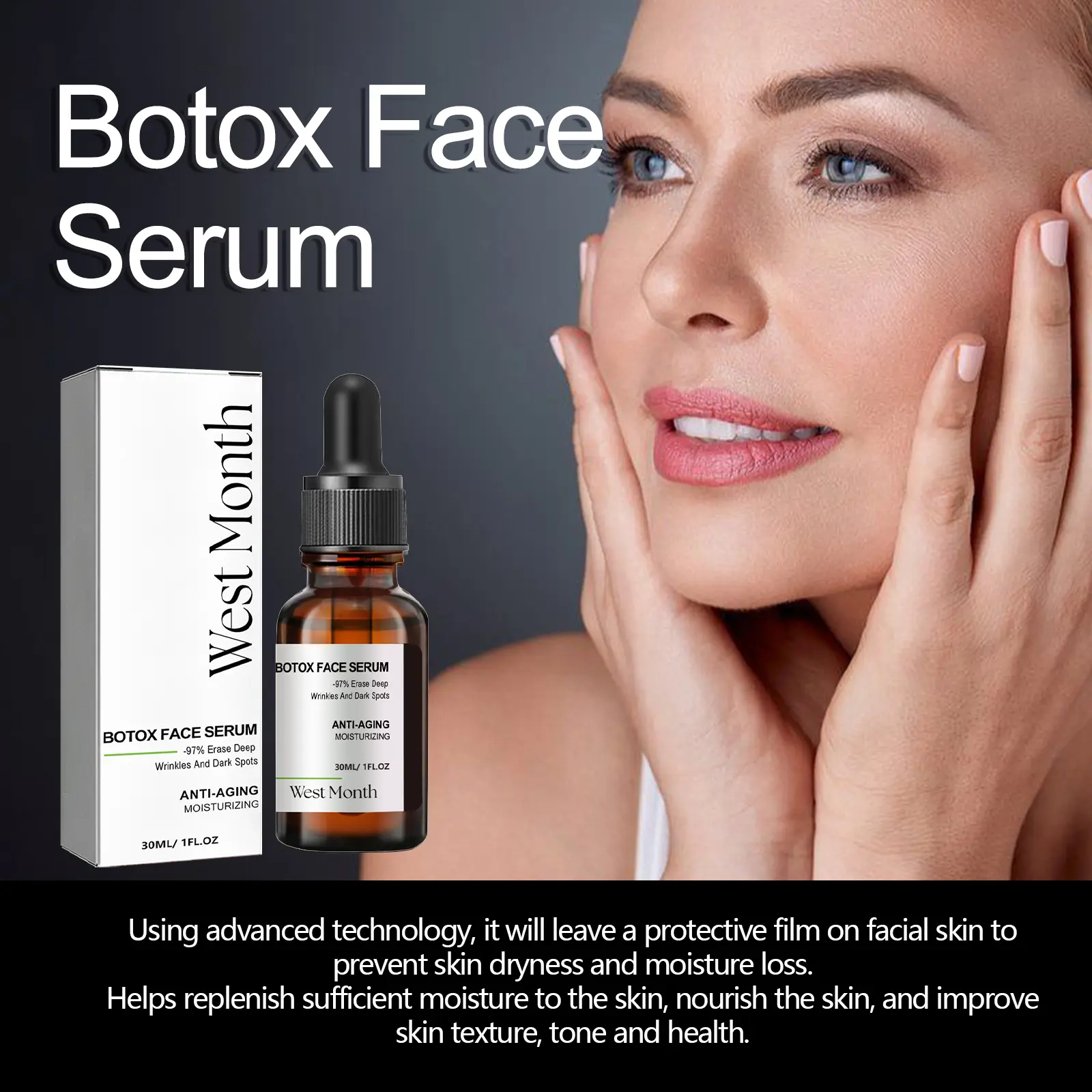 Firming Face Serum with Hyaluronic Acid & Polypeptide - West&Month 6 firming face serum lighten lines moisturize West Month 339 5405