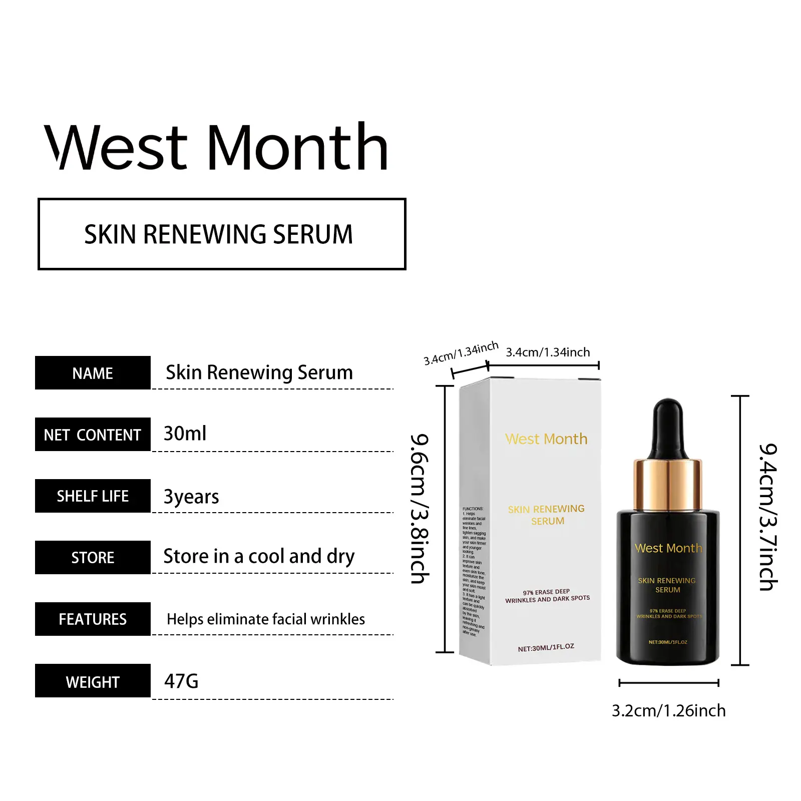 Firming Serum for Fine Lines & Hydration - West&Month 1 firming serum hydrate moisturize smooth lines West Month 577 8628