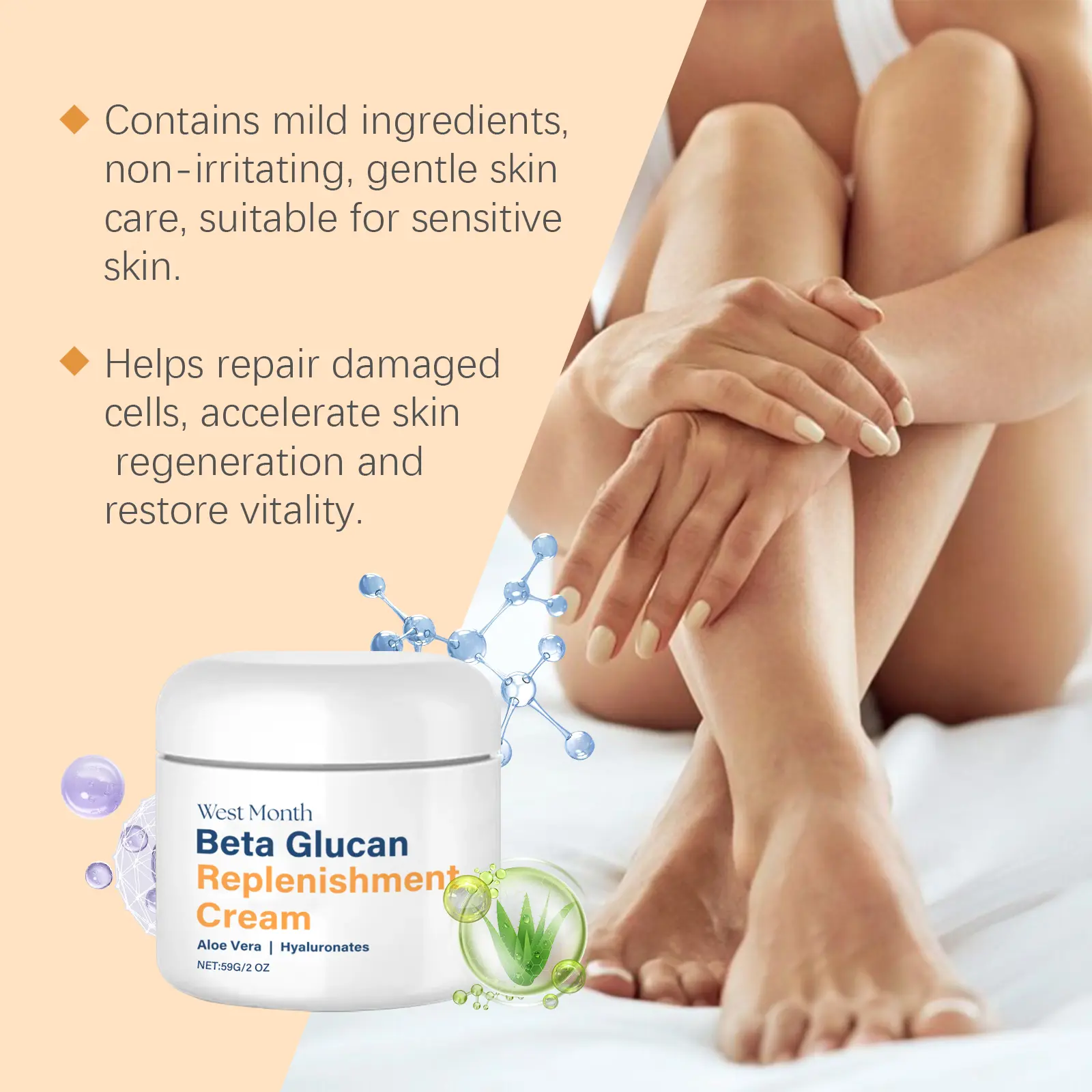 Firming Skin Cream Hydrating & Nourishing Moisturizer - West&Month 5 firming skin cream gentle nourish elastic hydrate West Month 495 7583