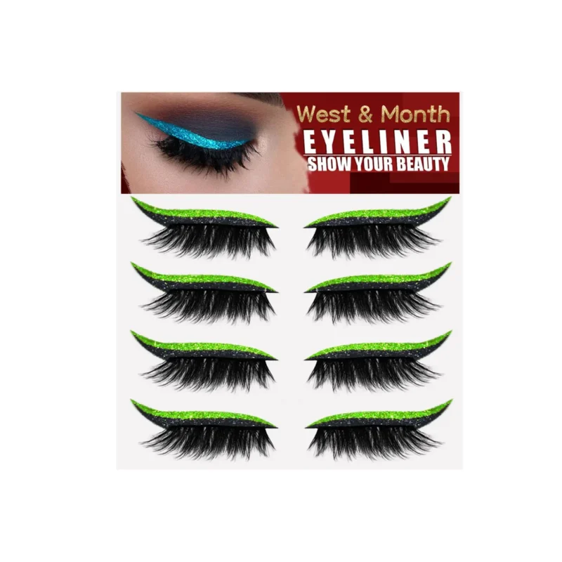 fluorescent green eyelash strips curling West Month 780 10856