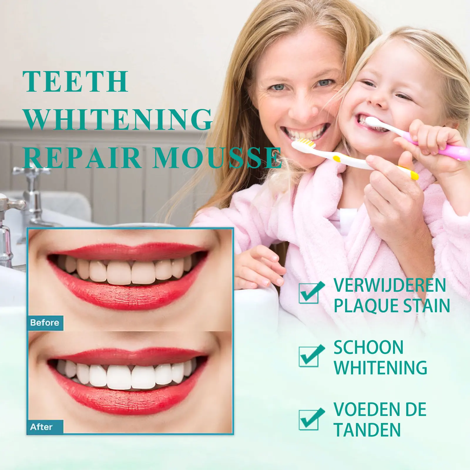 Whitening Foam Toothpaste for Fresh Breath & Gum Care - West&Month 8 foam toothpaste freshen whiten anti moth West Month 169 3233