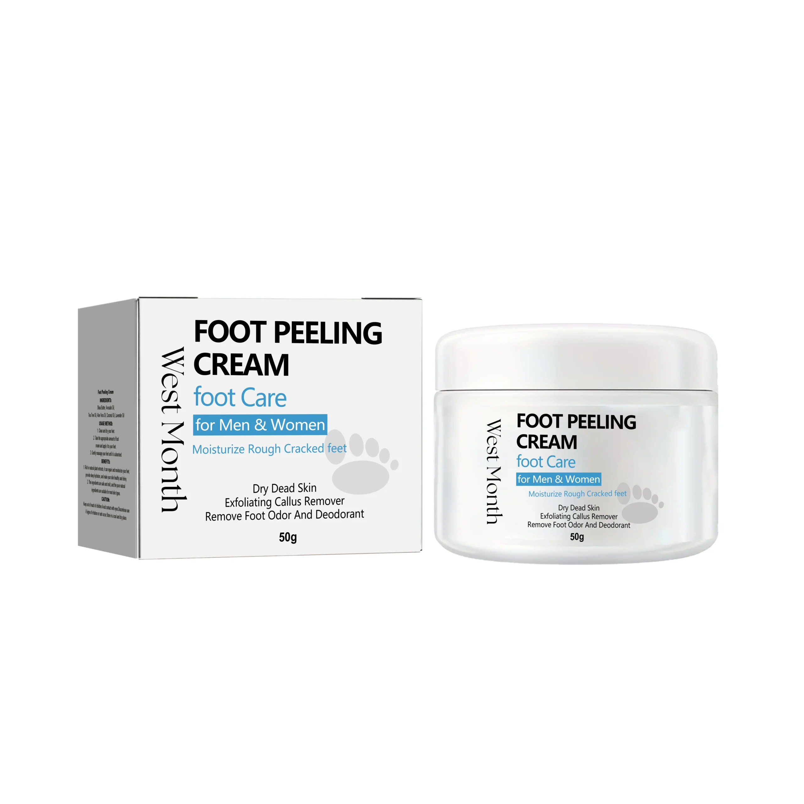 West&Month Foot Care Cream for Calluses, Moisturizing Heels 1 West&Month Foot Care Cream
