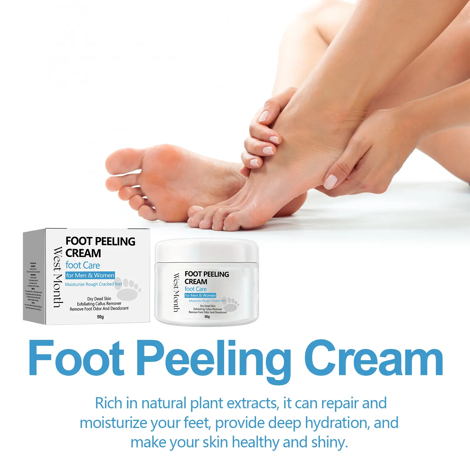 Foot Care Cream for Calluses and Cracked Heels - West&Month 5 foot care cream repair calluses moisturize heel West Month 602 8875