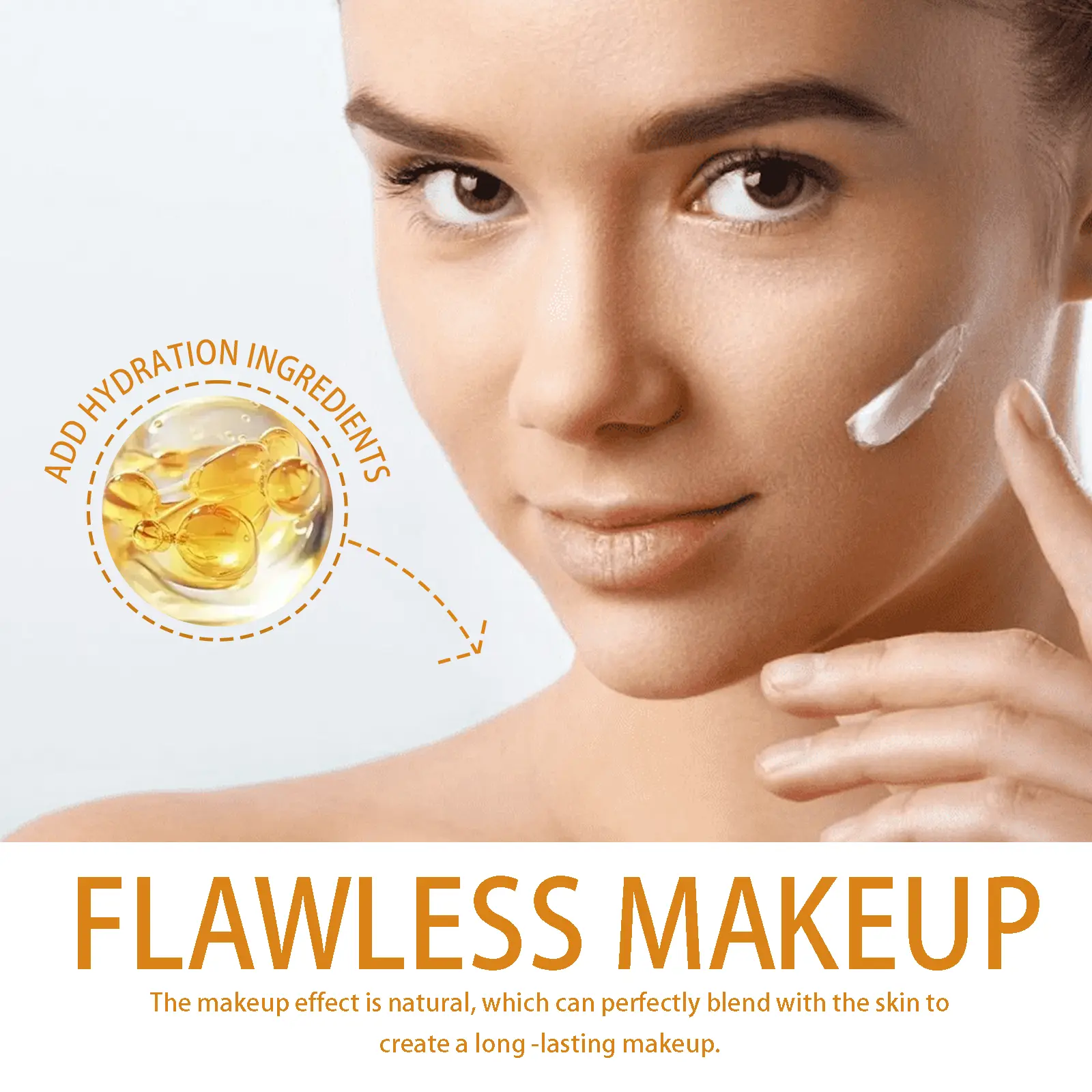 Natural Foundation Cream: Brightening & Moisturizing - West&Month 7 foundation cream natural non greasy brightening West Month 343 5452