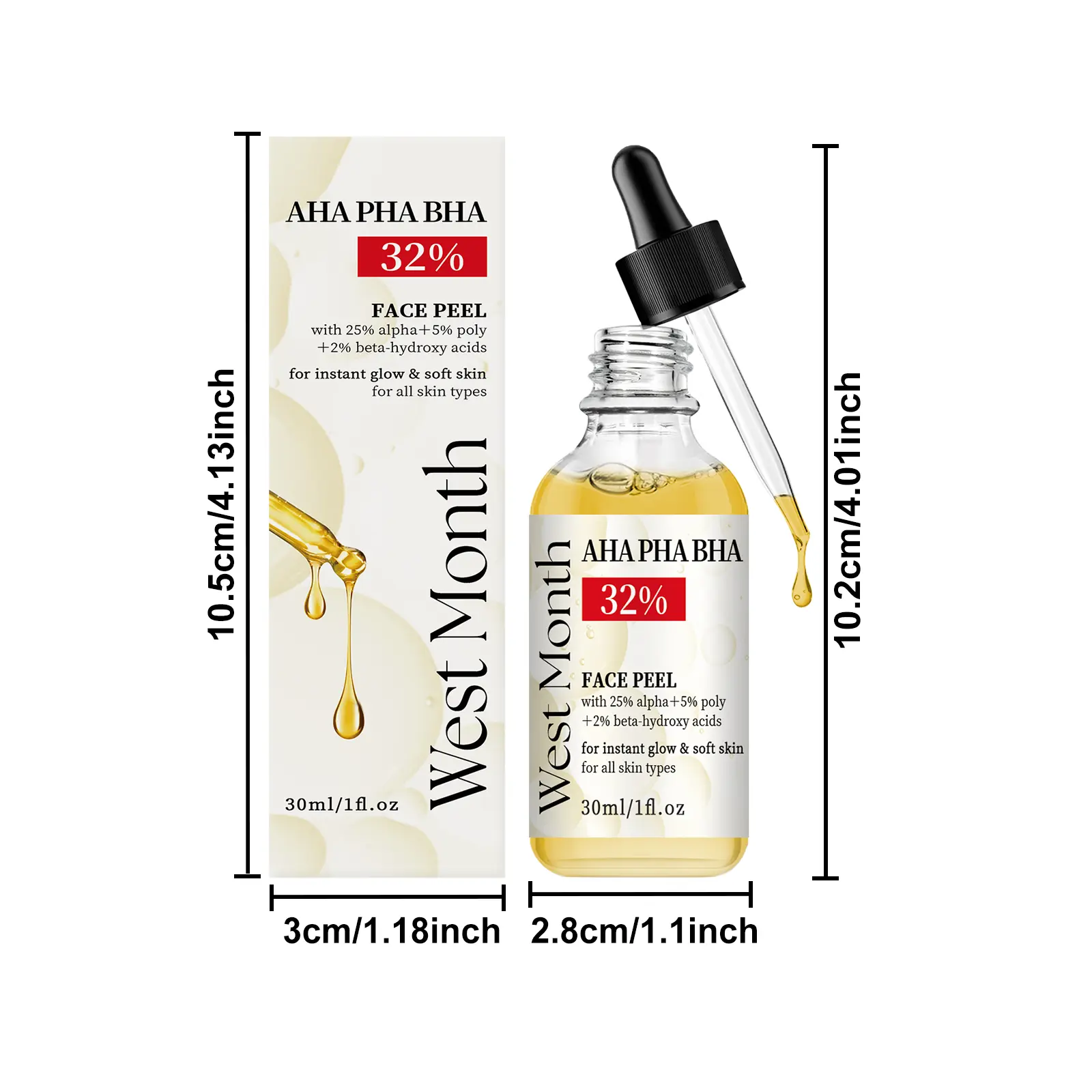 AHA Fruit Acid Essence for Pore Minimizing & Smoothing - West&Month 1 fruit acid essence smooth firm narrow pores West Month 341 5416