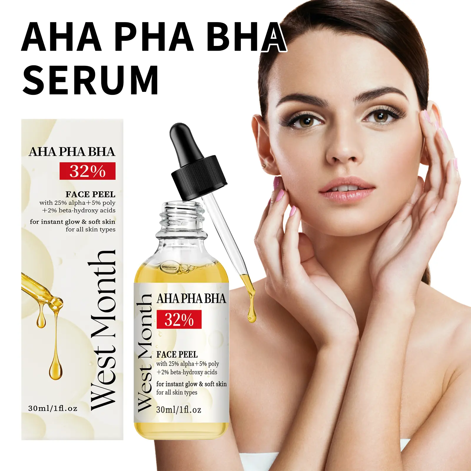 AHA Fruit Acid Essence for Pore Minimizing & Smoothing - West&Month 2 fruit acid essence smooth firm narrow pores West Month 341 5417
