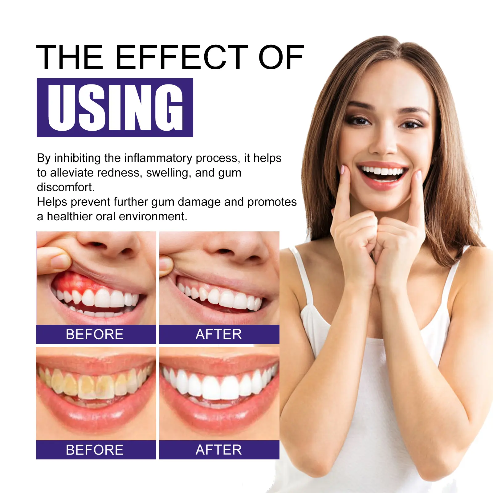 Gum Smoothing Foam for Healthy Gums and Oral Care - West&Month 4 gum smoothing foam clean stains whiten teeth West Month 384 6023