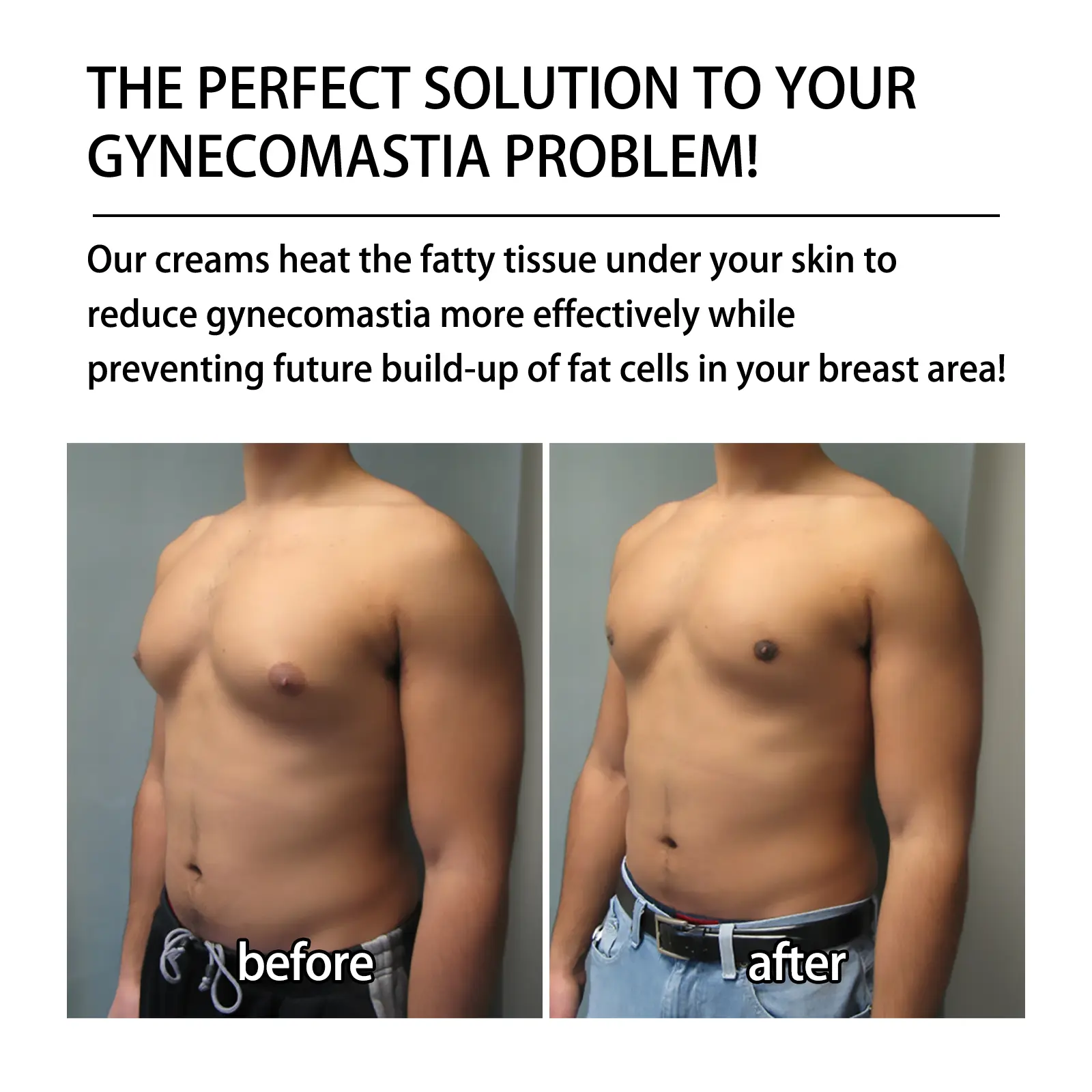 Chest Firming Ginger Cream for Men - Toning & Elasticity - West&Month 8 gynecomastia tightening ginger cream West Month 058 1838