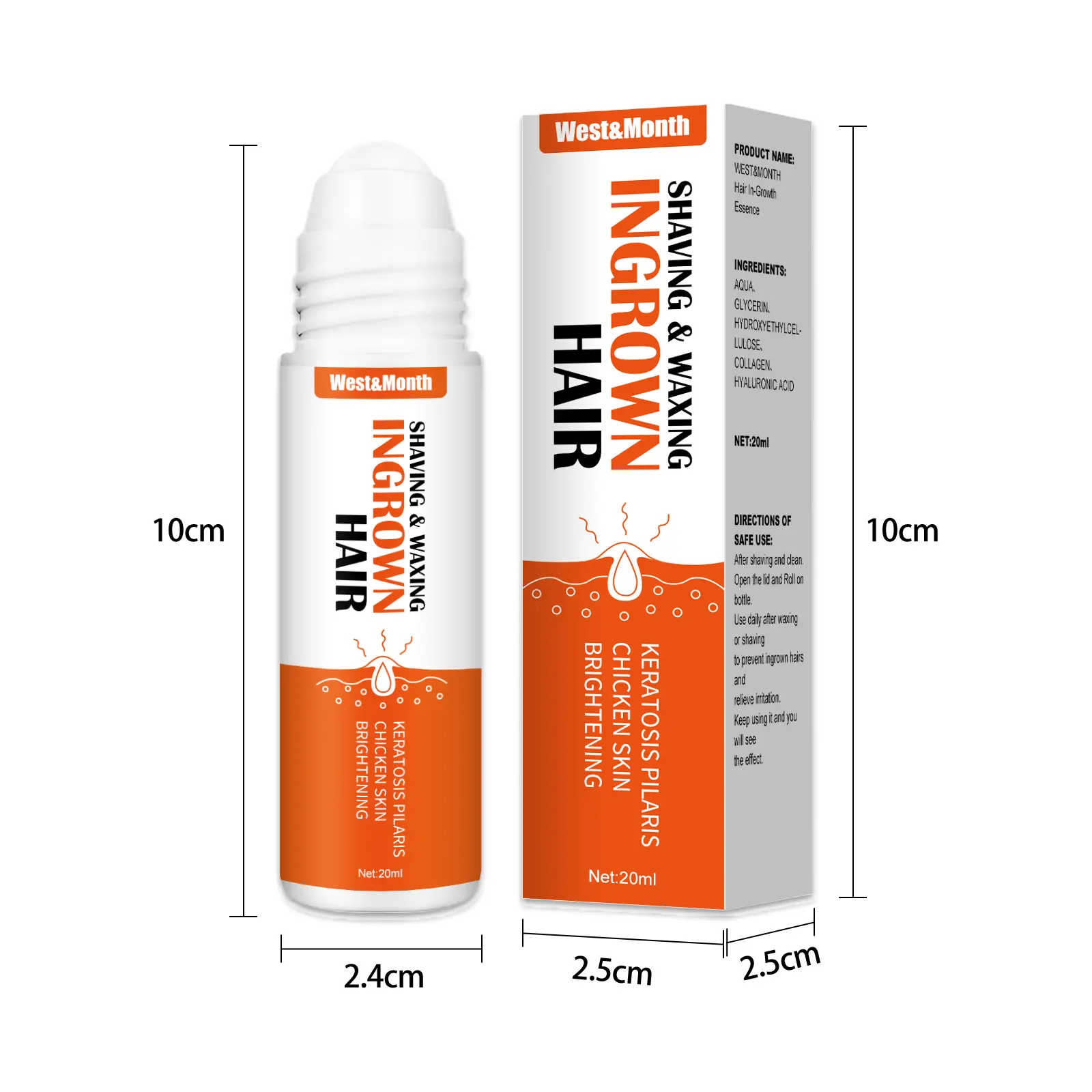 Post Shave Essence for Ingrown Hair Prevention West&Month 1 hair ball essence daily moisturize soothe West Month 270 4497