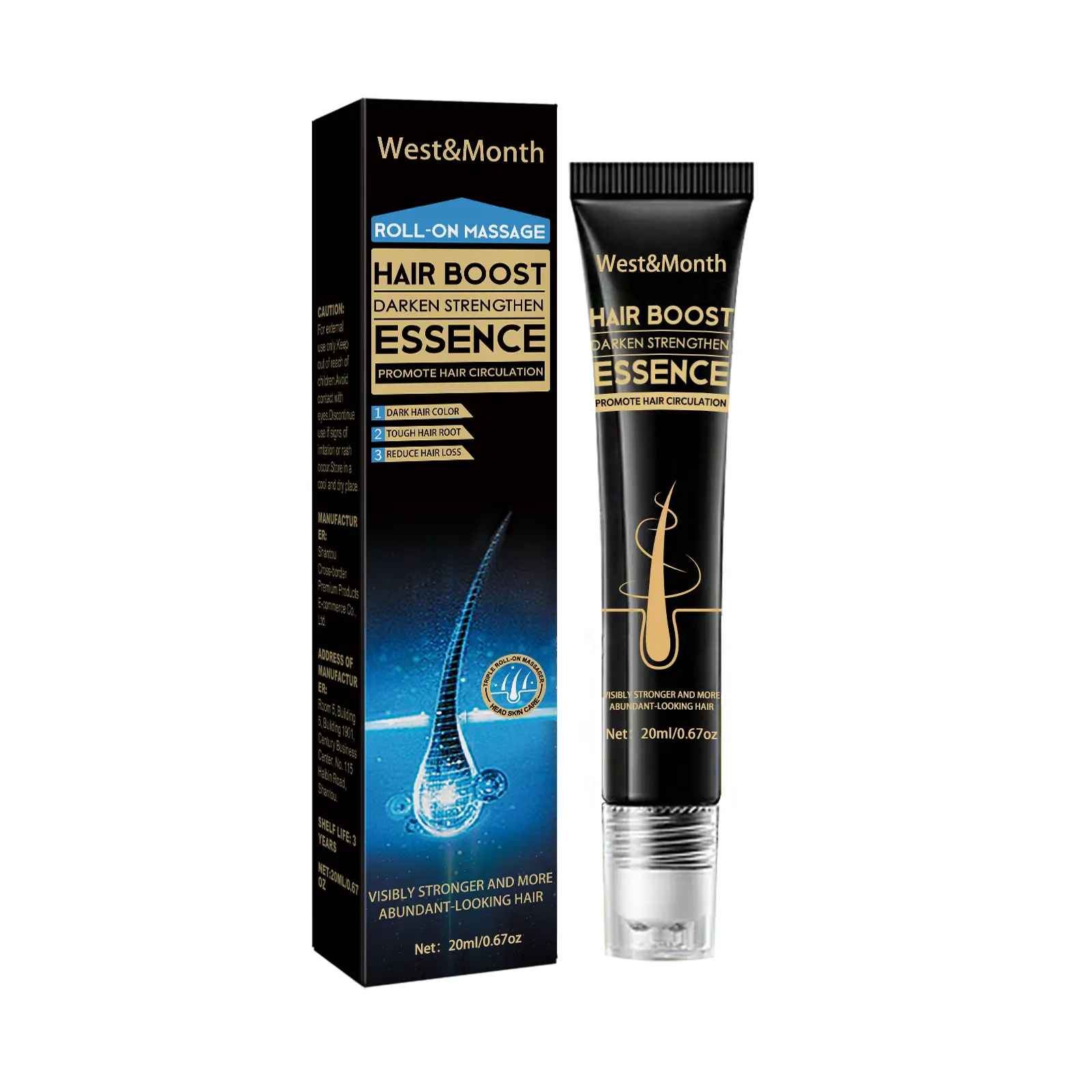 West&Month Hair Essence Review: Did It Actually Work on My Gray Hair? 2 Close-up of the West&Month Hair Essence serum being dispensed