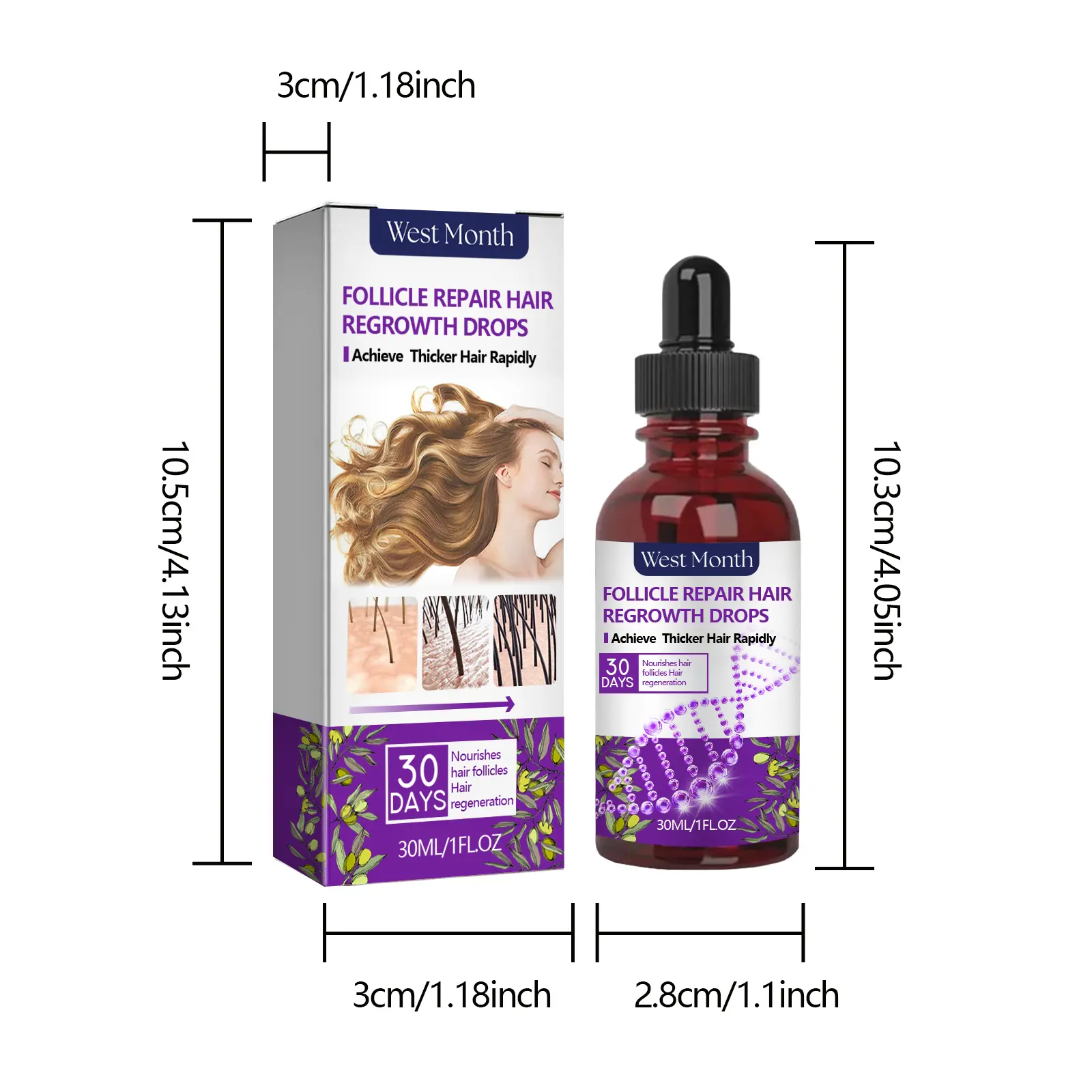 Scalp Moisturizing Hair Essence with Jojoba Oil - West&Month 1 hair care essence gentle moisturize scalp nutrition West Month 392 6130