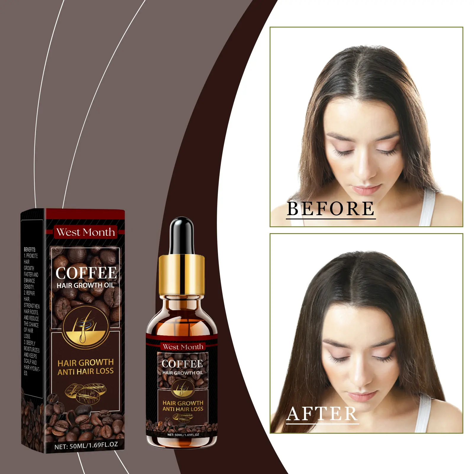Hair Care Essential Oil for Scalp Nourishment & Repair - West&Month 2 hair care oil moisturize repair dull scalp West Month 199 3592