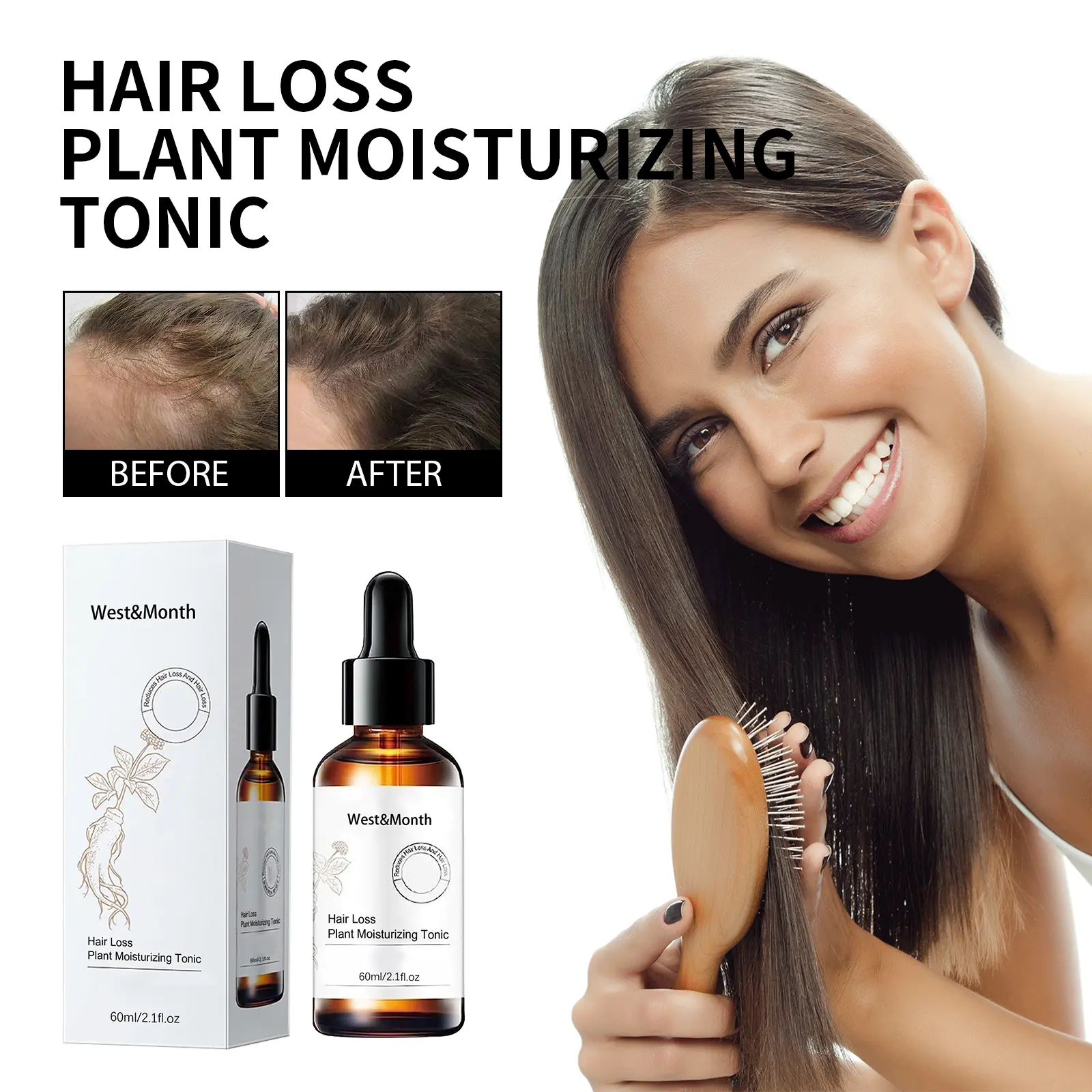 Essential Oil for Hair: Strengthening & Thickening Formula - West&Month 1 hair care oil strengthen moisten thicken West Month 070 1973