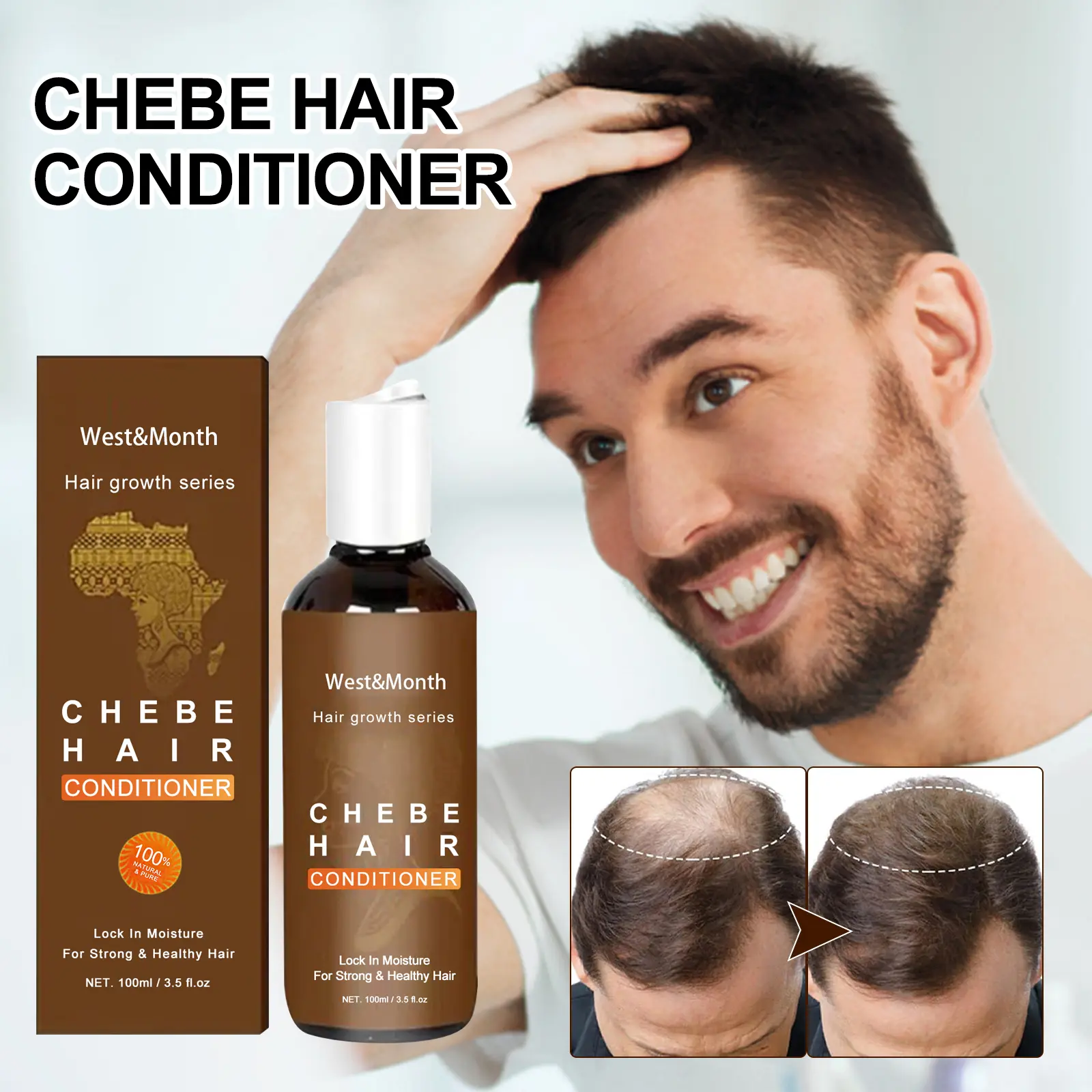 Hair Thickening & Anti-Loss Moisturizing Conditioner - West&Month 2 hair conditioner moisturize oil control anti loss West Month 390 6102