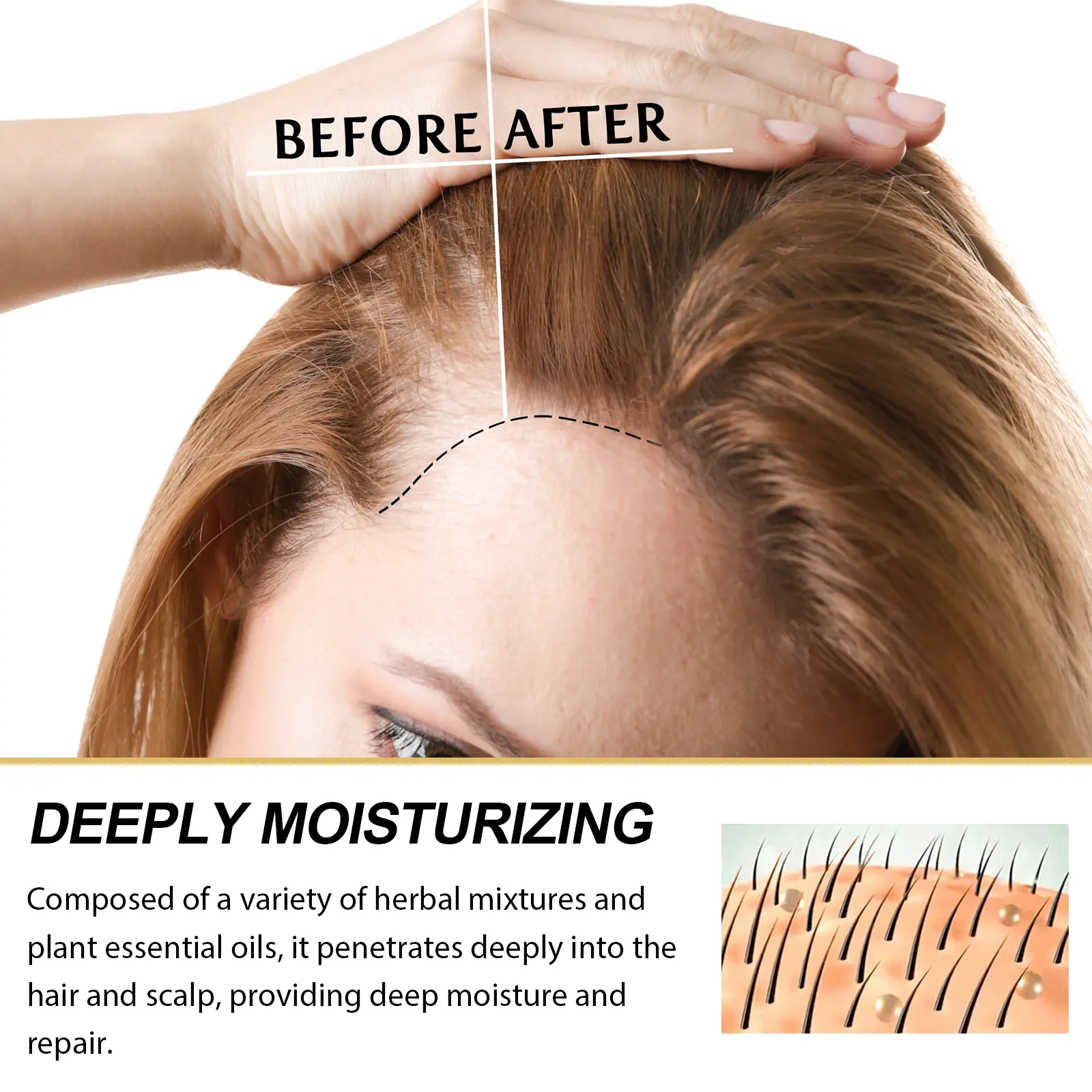 Hair Thickening & Anti-Loss Moisturizing Conditioner - West&Month 7 hair conditioner moisturize oil control anti loss West Month 390 6107