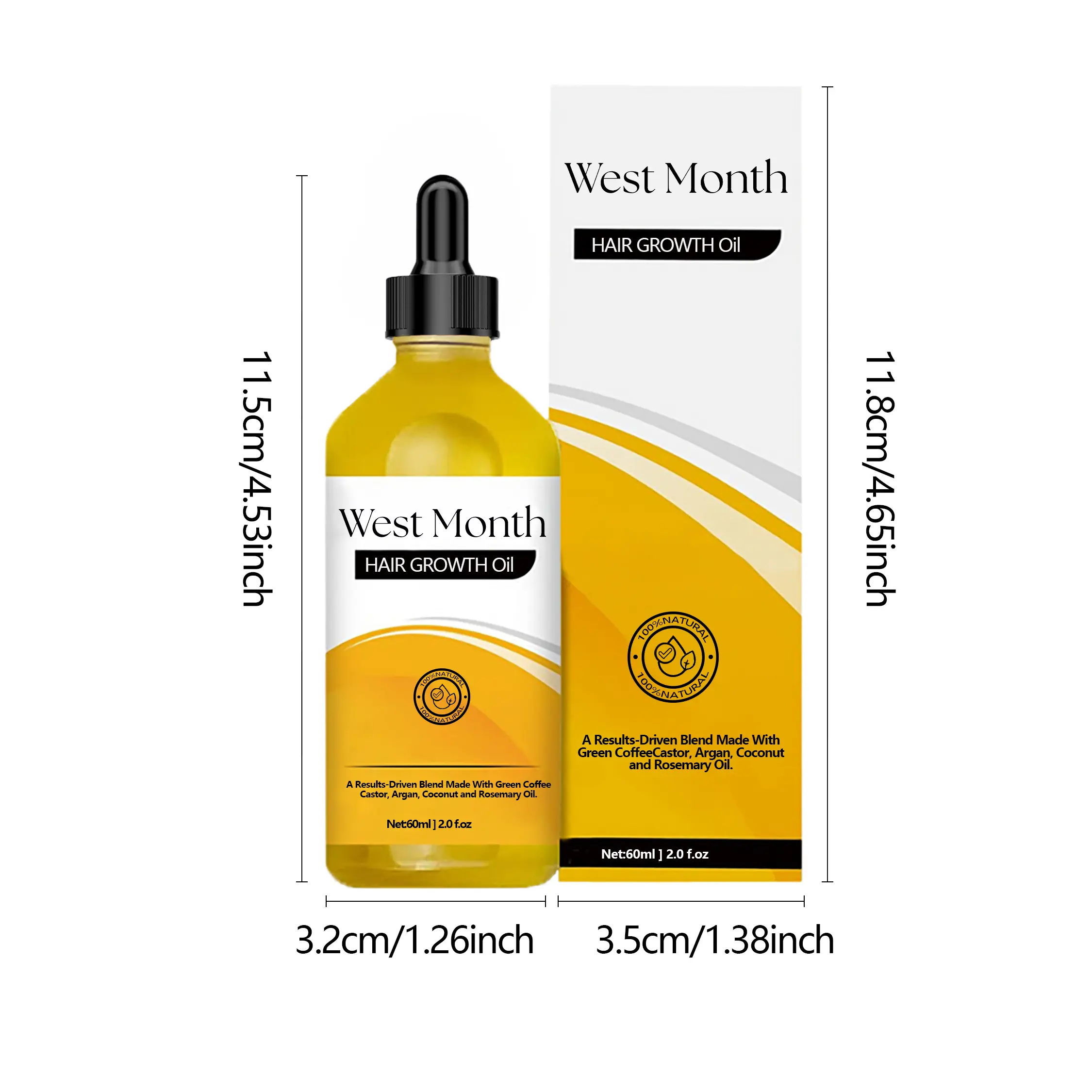 Hair Dense Essential Oil for Stronger, Fuller Hair | West&Month 1 hair dense oil strengthen prevent loss smooth West Month 147 2947