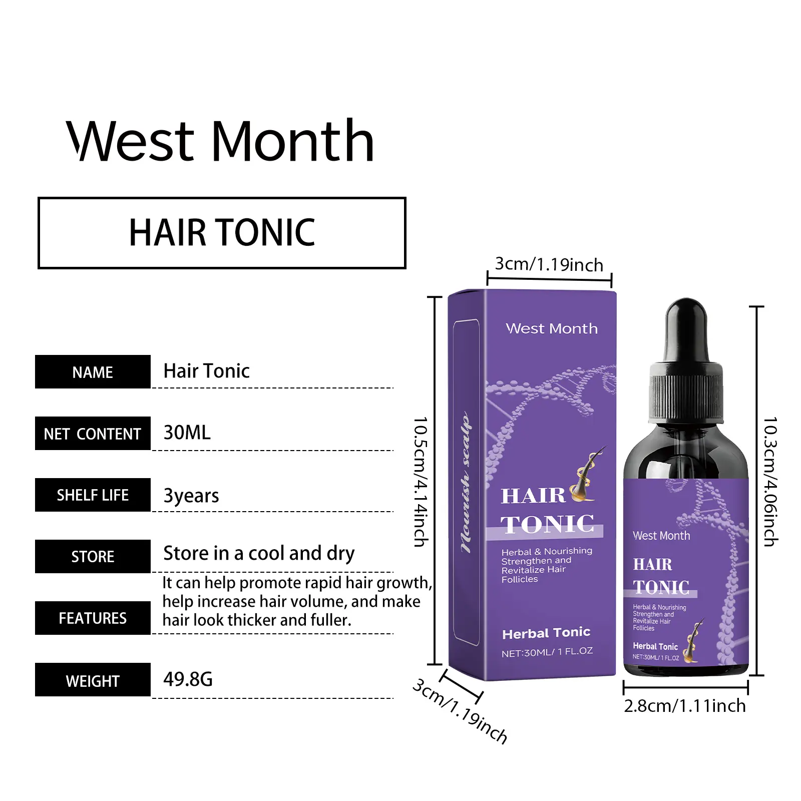 Hair Essence: Nourishing & Softening West Month Treatment - West 1 hair essence moisturize nourish soften improve West Month 595 8808