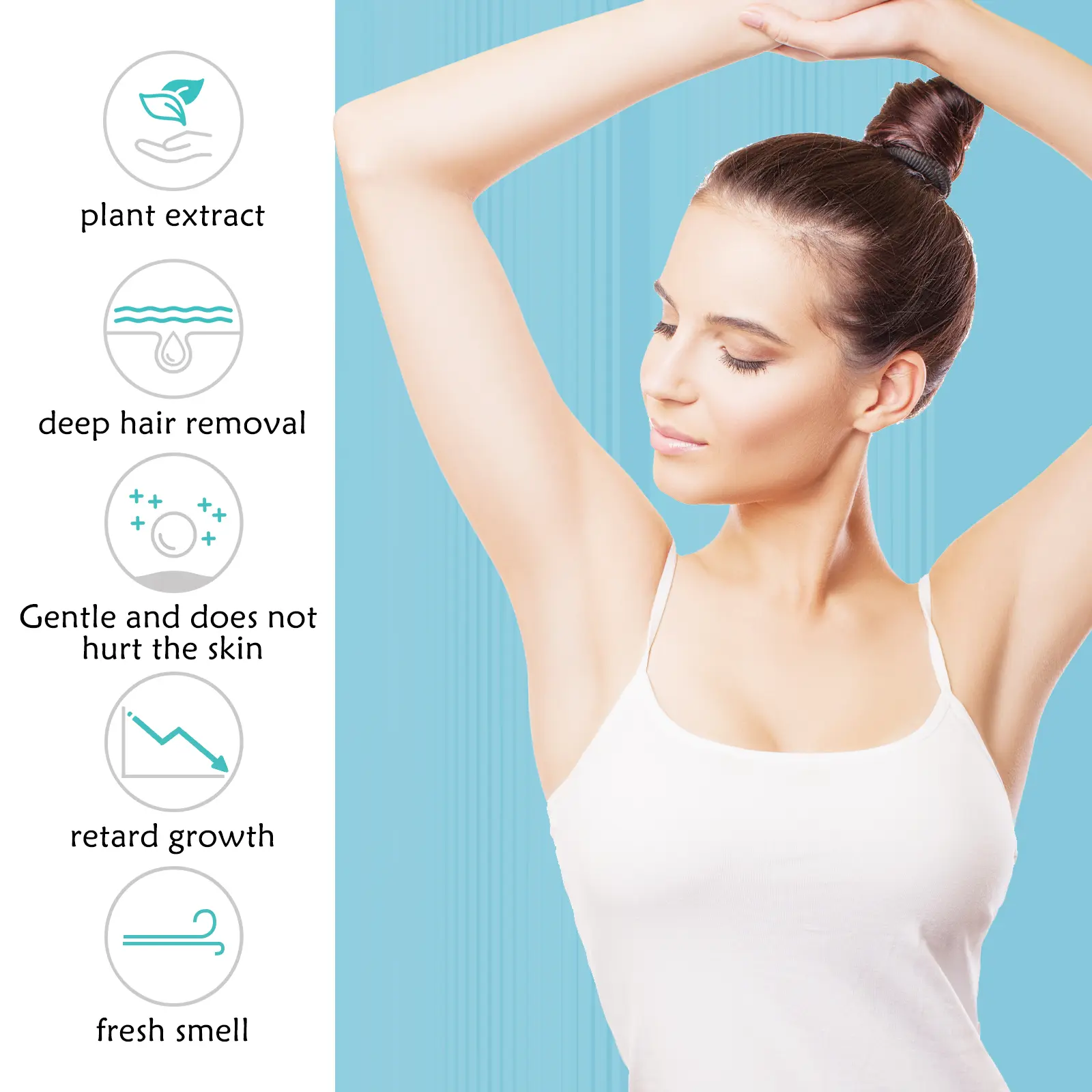 Hair Removal Spray for Underarm & Body Mild Formula West&Month 5 hair removal spray underarm full body mild West Month 033 1527