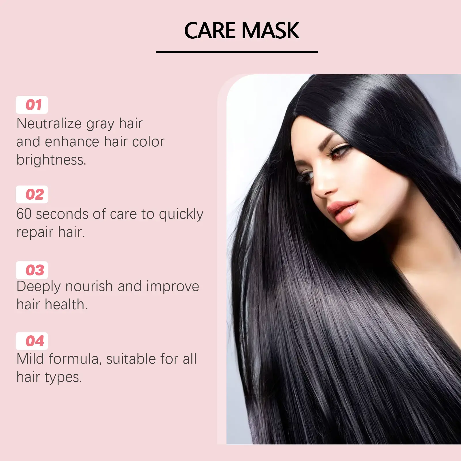Dry Frizzy Hair Mask - 60s Smoothing & Moisturizing Treatment - West&Month 11 hair treatment mask repair dry frizz moisturize West Month 646 9360