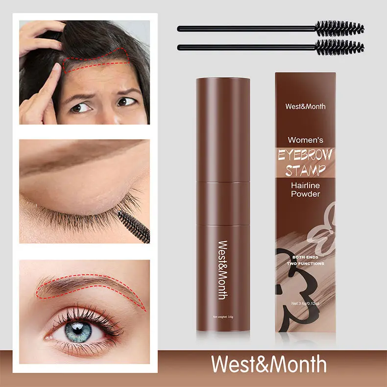Eyebrow Contour Powder Hairline Filler & Shaper - West&Month 3 hairline eyebrow powder contour portable West Month 318 5106