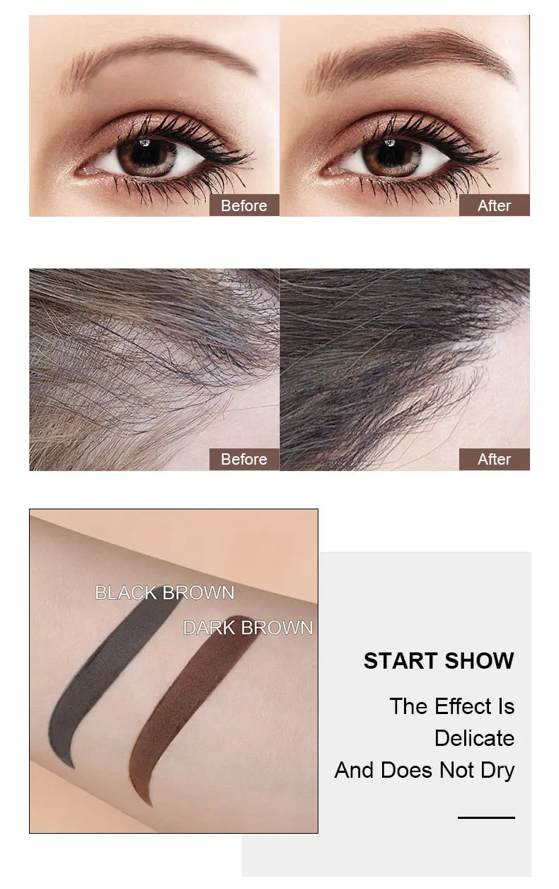 Eyebrow Contour Powder Hairline Filler & Shaper - West&Month 4 hairline eyebrow powder contour portable West Month 318 5107