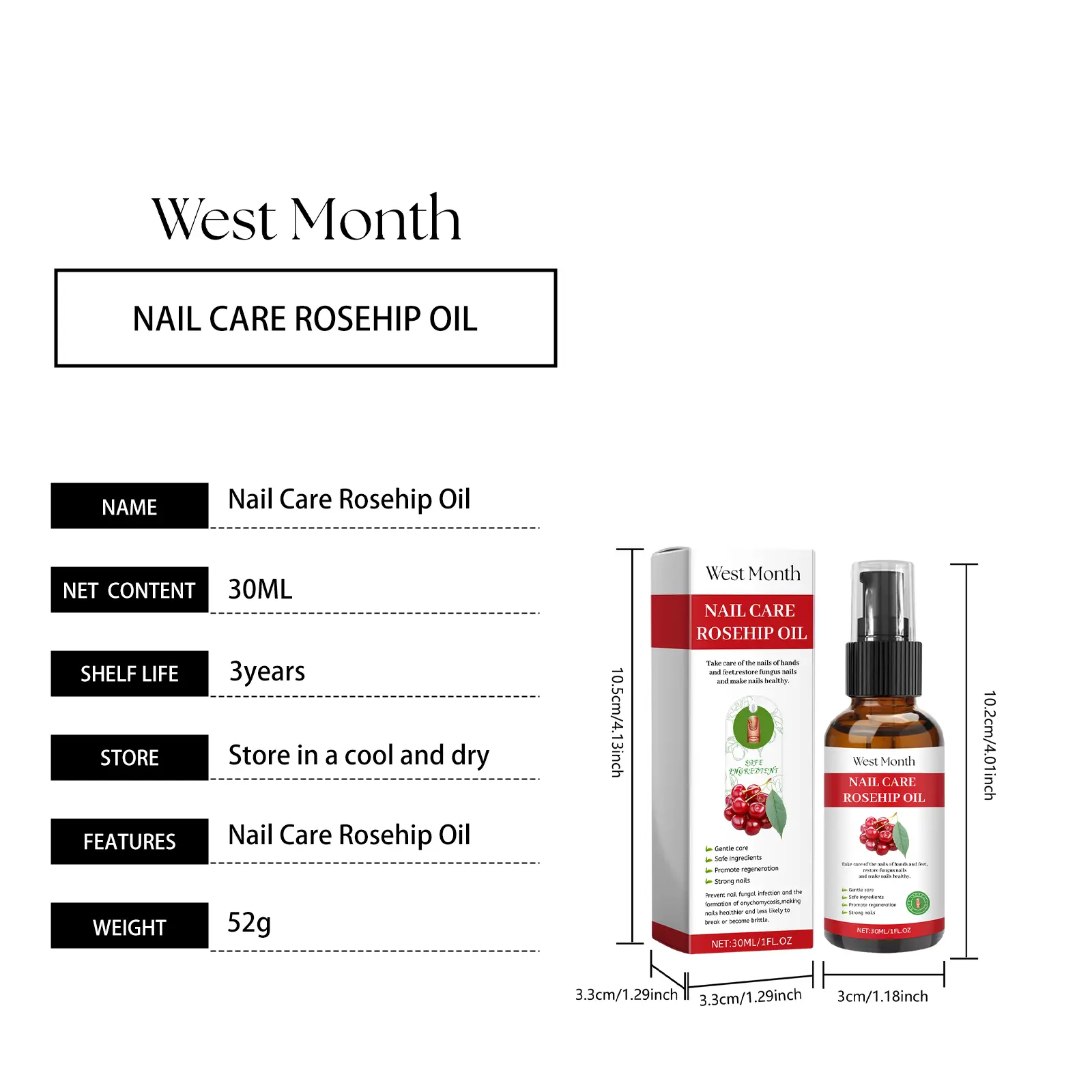 Nail Care Solution Nourishing Moisturizer for Hand & Foot - West 1 hand foot nail care solution nourish repair West Month 095 2307
