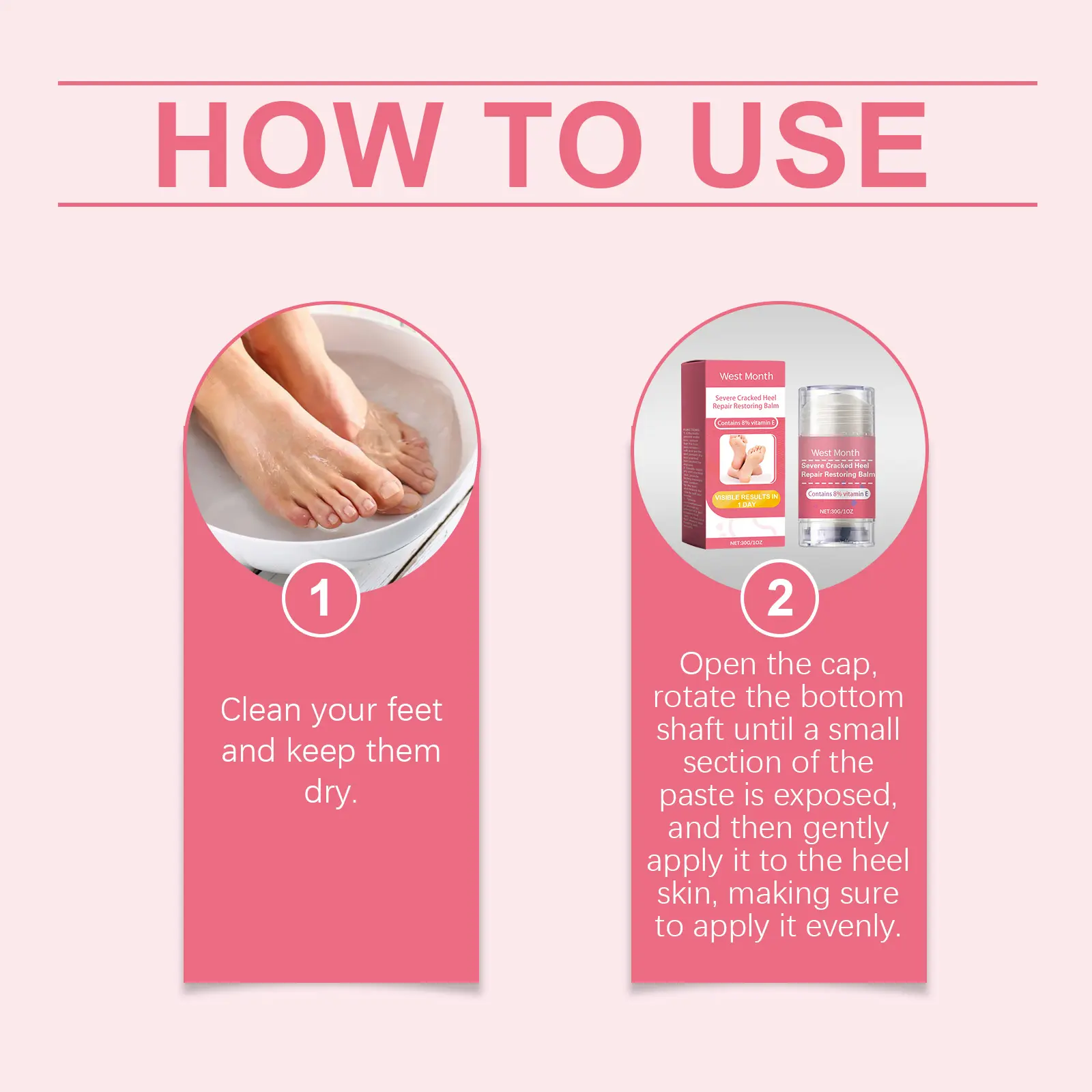 Heel Repair Stick for Soft Smooth Feet - West&Month 4 heel repair stick foot moisturize soft smooth West Month 538 8212