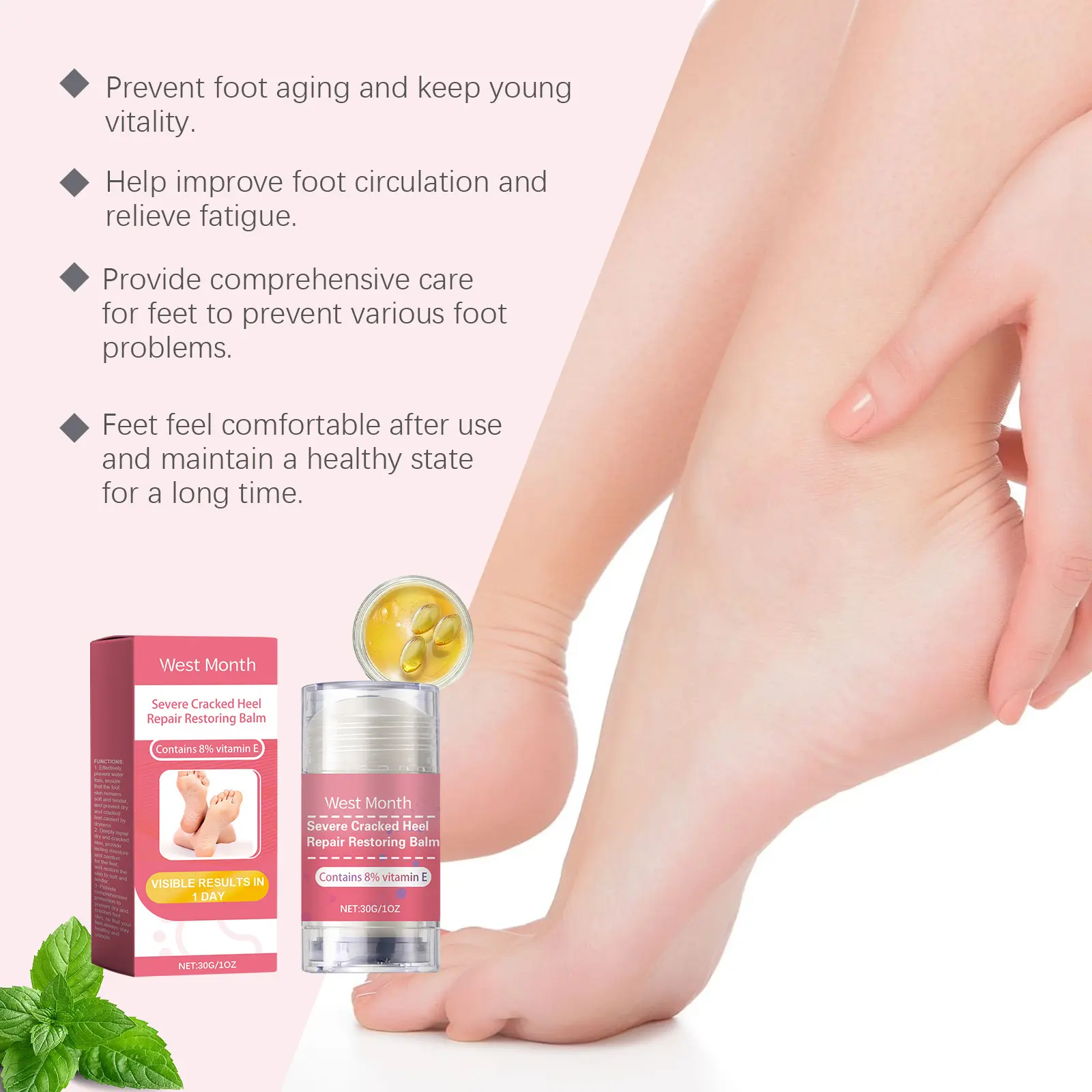 Heel Repair Stick for Soft Smooth Feet - West&Month 5 heel repair stick foot moisturize soft smooth West Month 538 8213