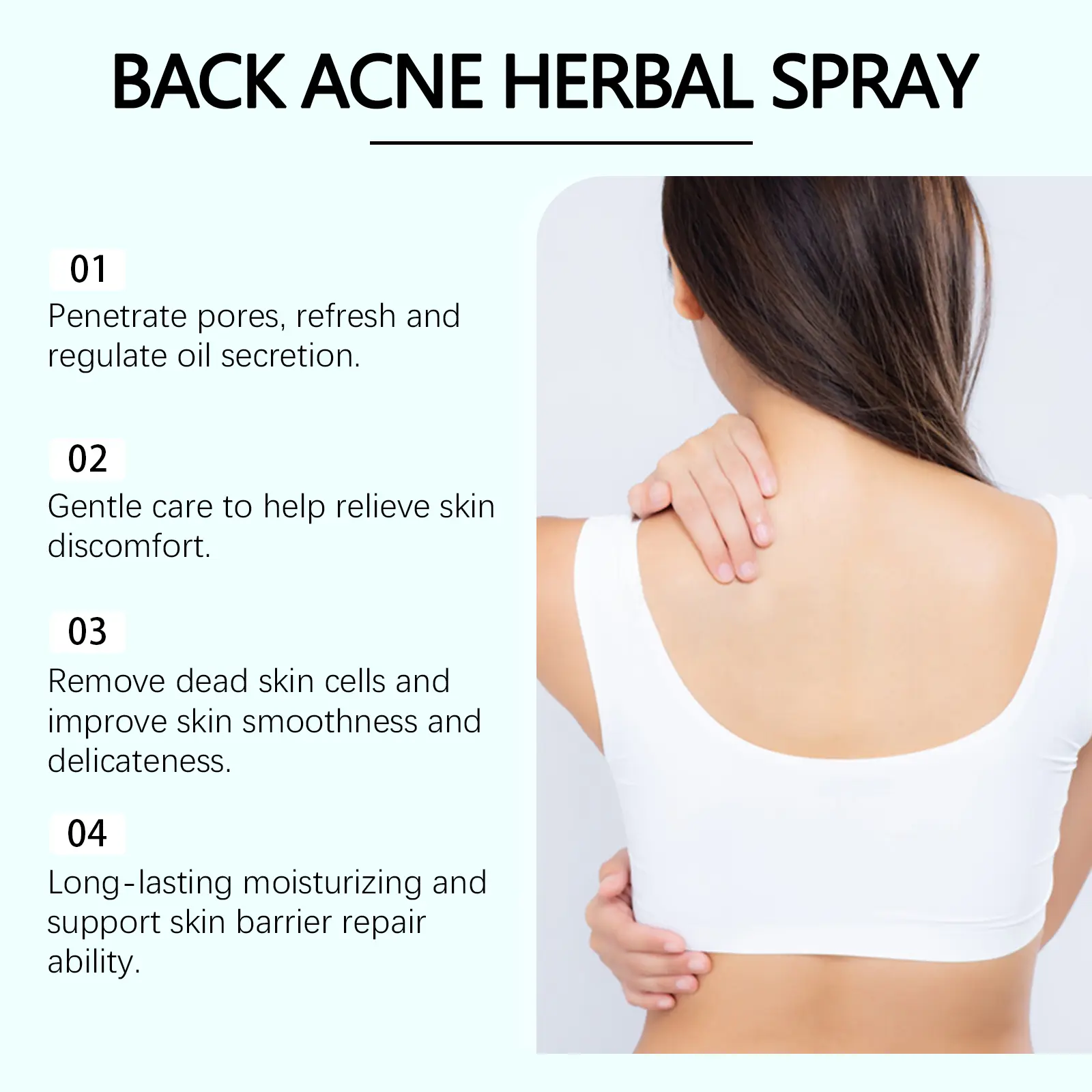 Herbal Back Care Spray Hydrating Moisturizer for Smooth Skin - West&Month 11 herbal back spray gentle hydrating smooth West Month 125 2674
