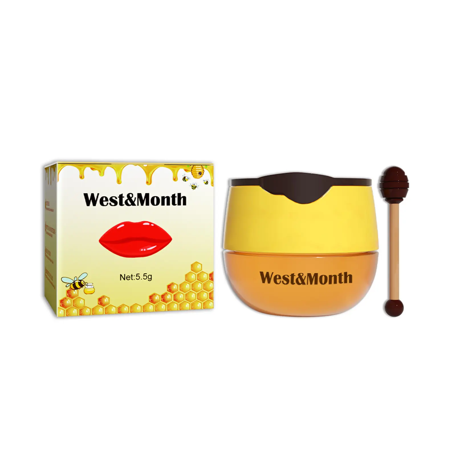 Honestly, My Lips Were a Disaster Until I Found This West&Month Honey Lip Balm 1 West&Month Honey Lip Balm packaging and texture