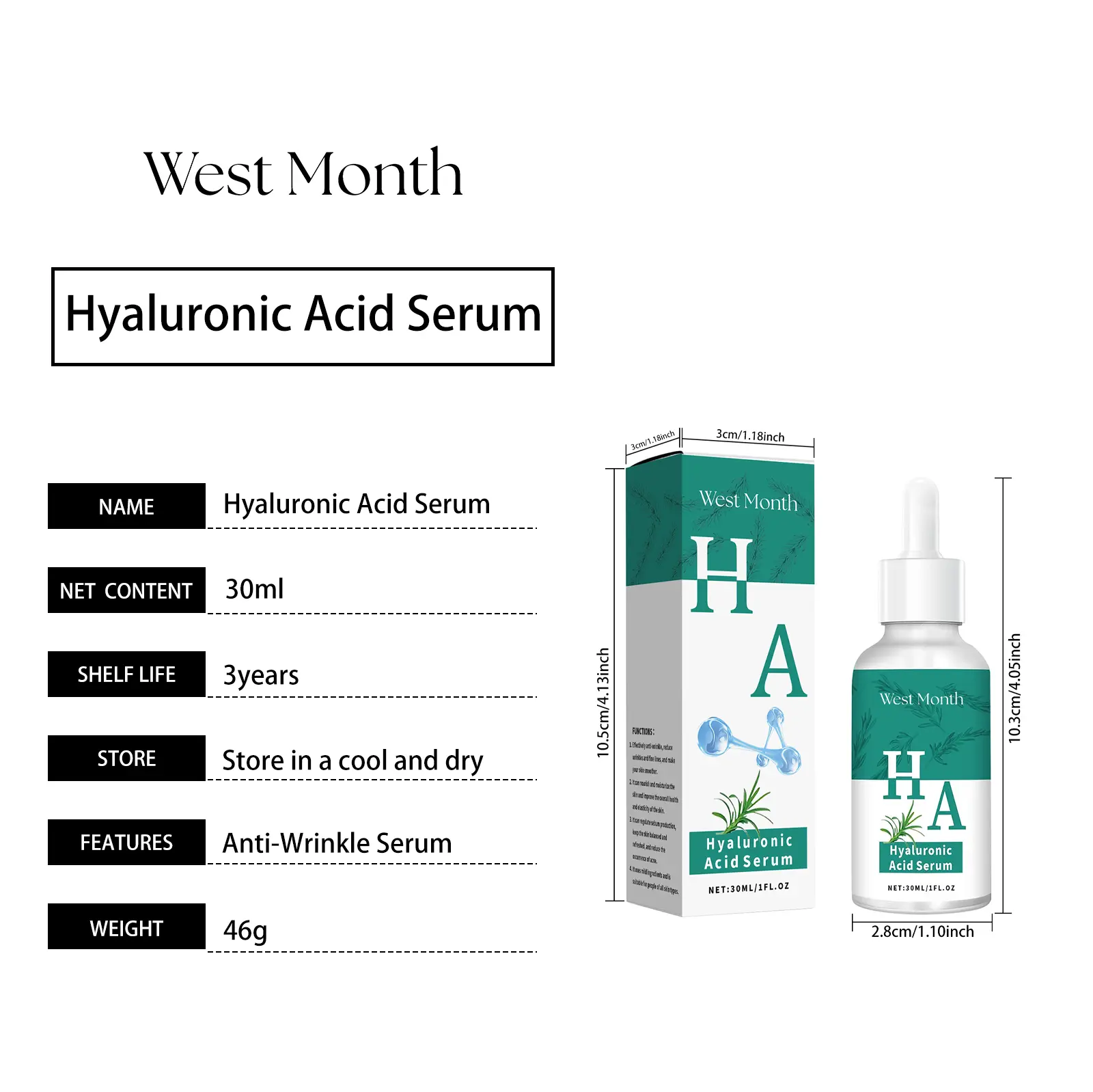 Hyaluronic Acid Essence for Smooth & Hydrated Skin - West&Month 1 hyaluronic acid essence hydrate balance oil rejuvenate West Month 533 8136