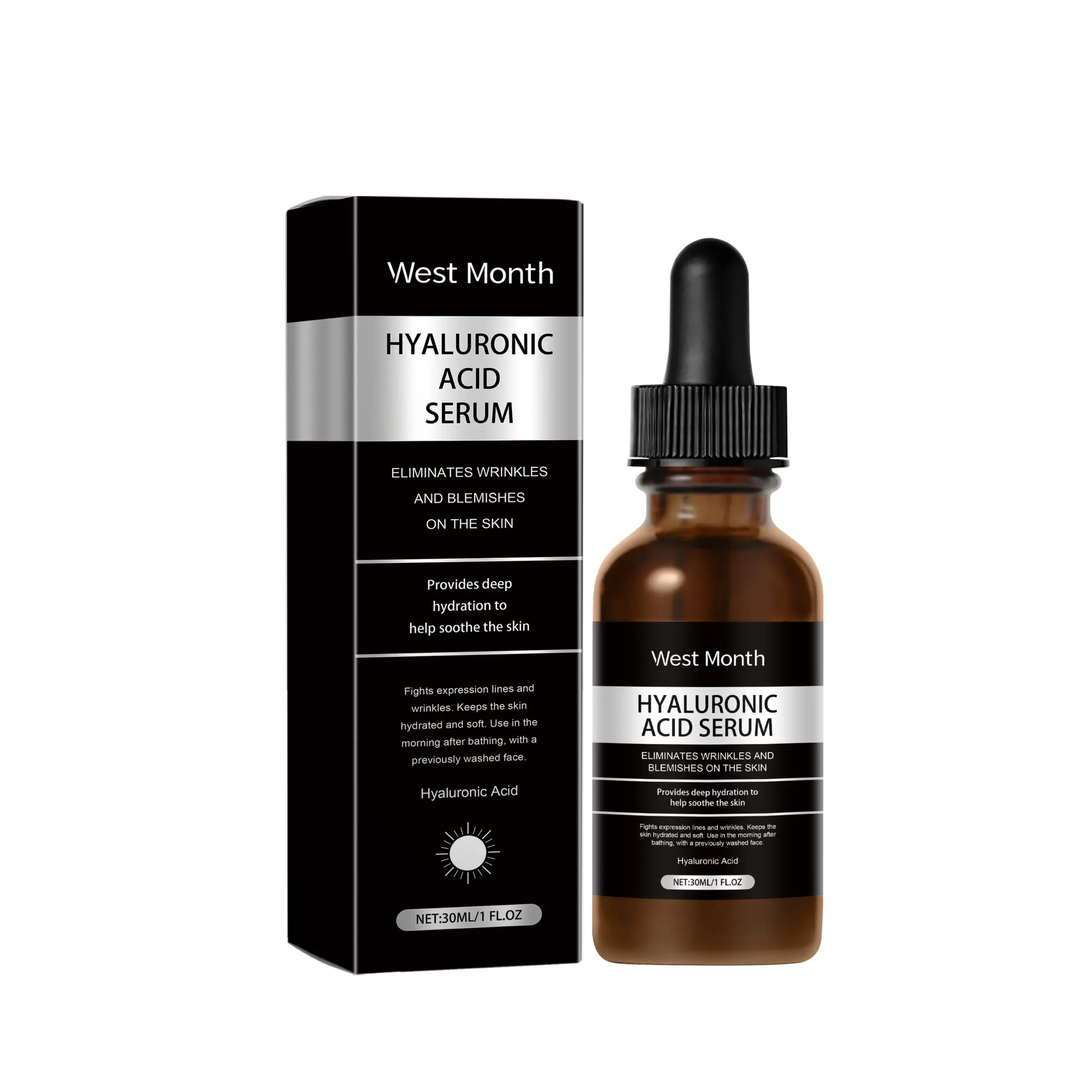West&Month Hyaluronic Acid Facial Essence Review 1 West&Month Hyaluronic Acid Facial Essence bottle and dropper