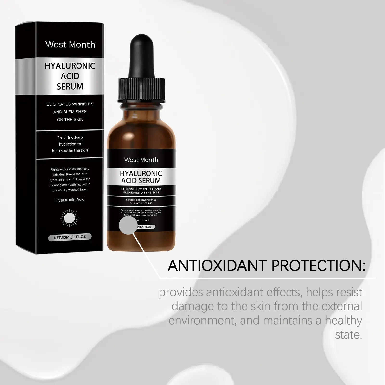 Hyaluronic Acid Facial Essence Hydrating Skin Care - West&Month 8 hyaluronic acid essence skin hydrating care West Month 600 8855