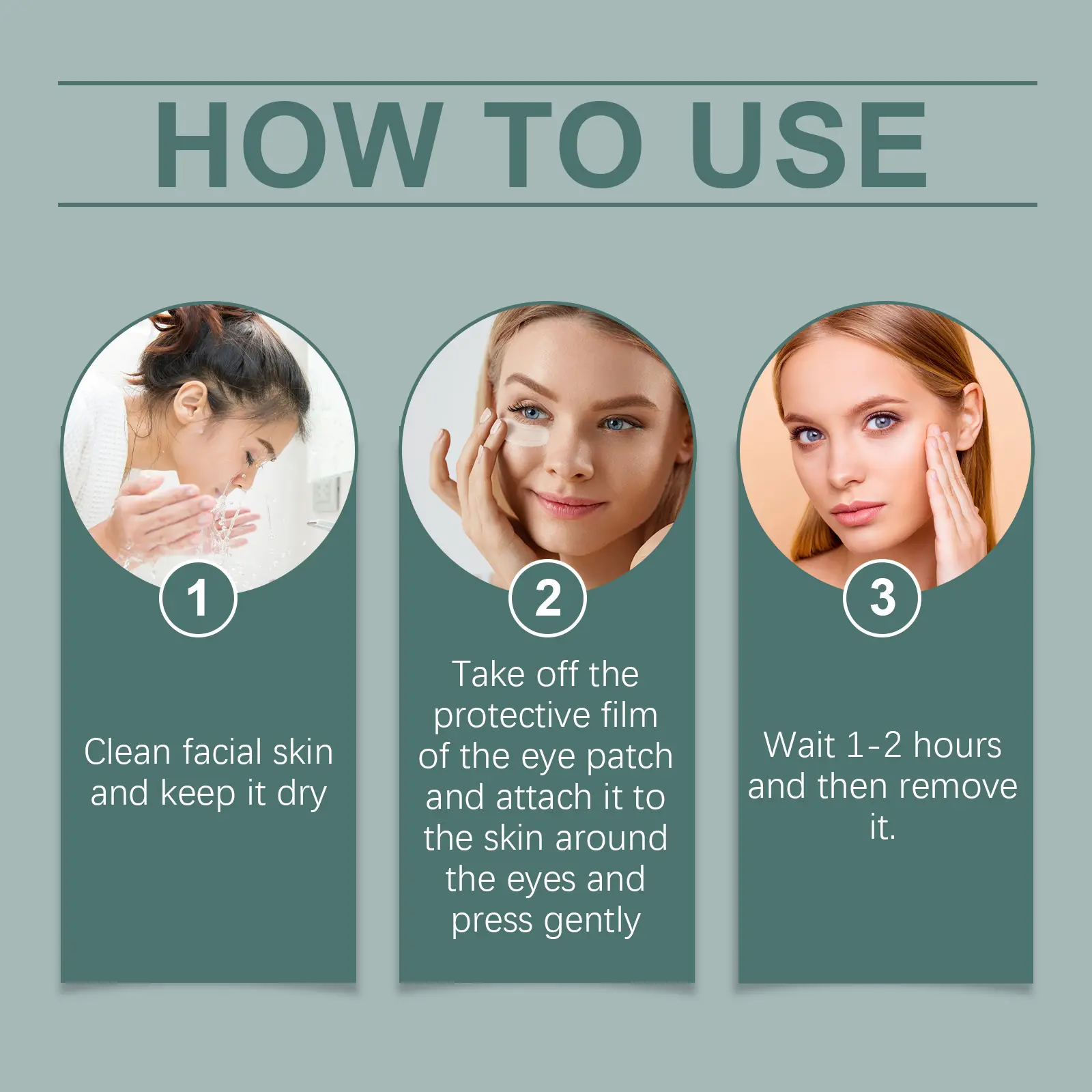 Hyaluronic Eye Mask for Dark Circles & Fine Lines - West&Month 4 hyaluronic acid eye mask brighten reduce lines West Month 190 3498