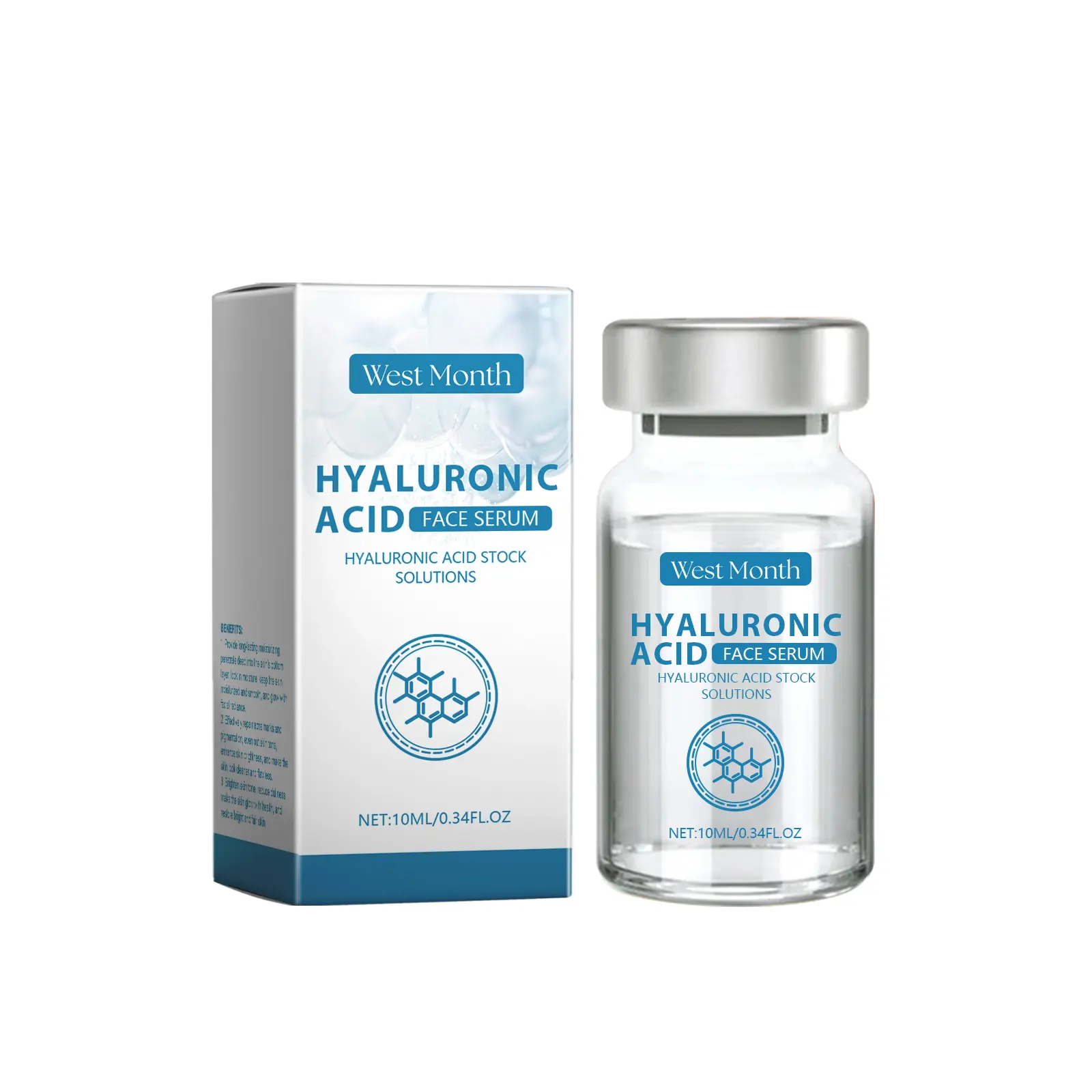 West&Month Hyaluronic Acid Serum: My Two-Month Skin Test 1 West&Month Hyaluronic Acid Serum bottle on a bathroom counter