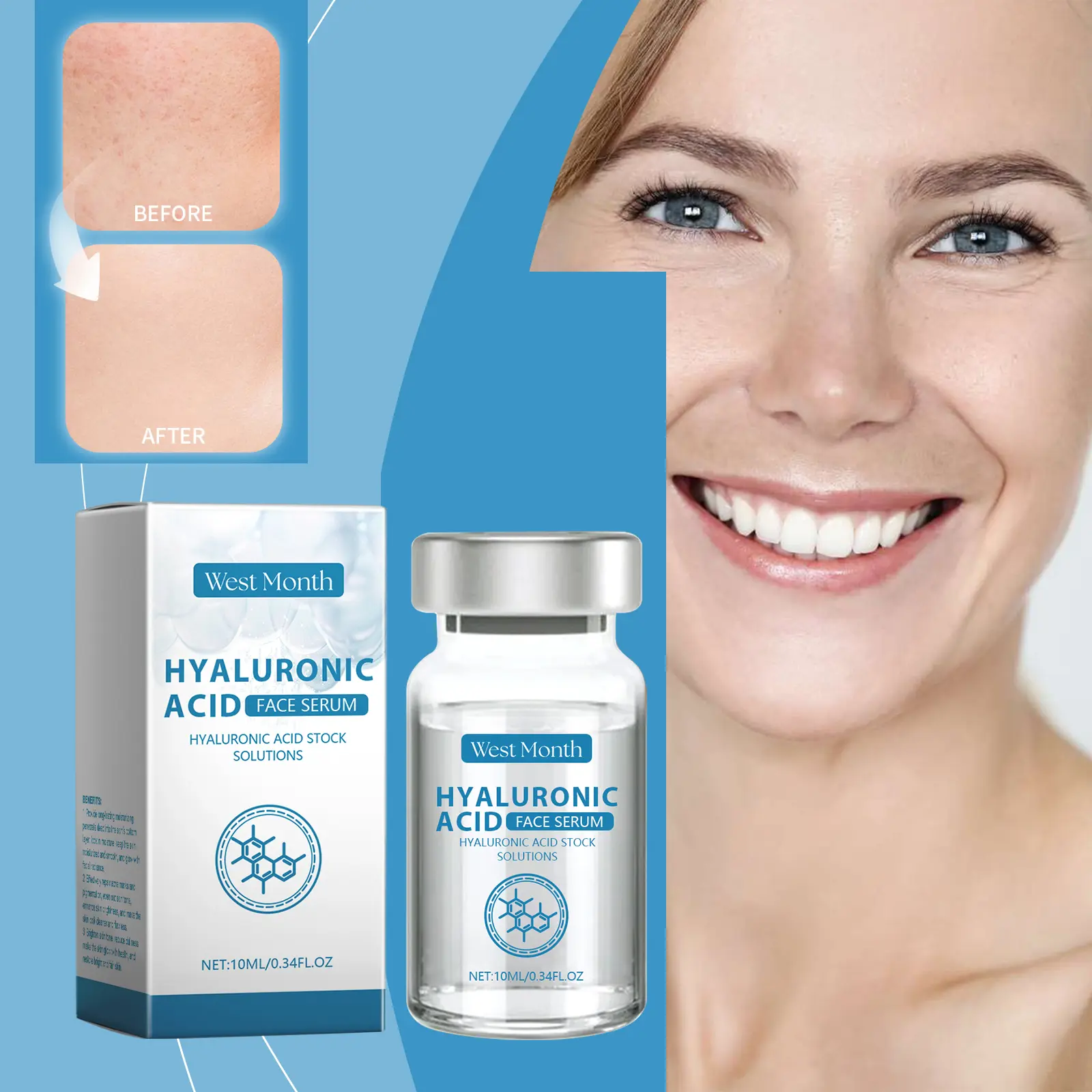 West&Month Hyaluronic Acid Serum: My Two-Month Skin Test 2 Close-up of the serum dropper dispensing the clear liquid