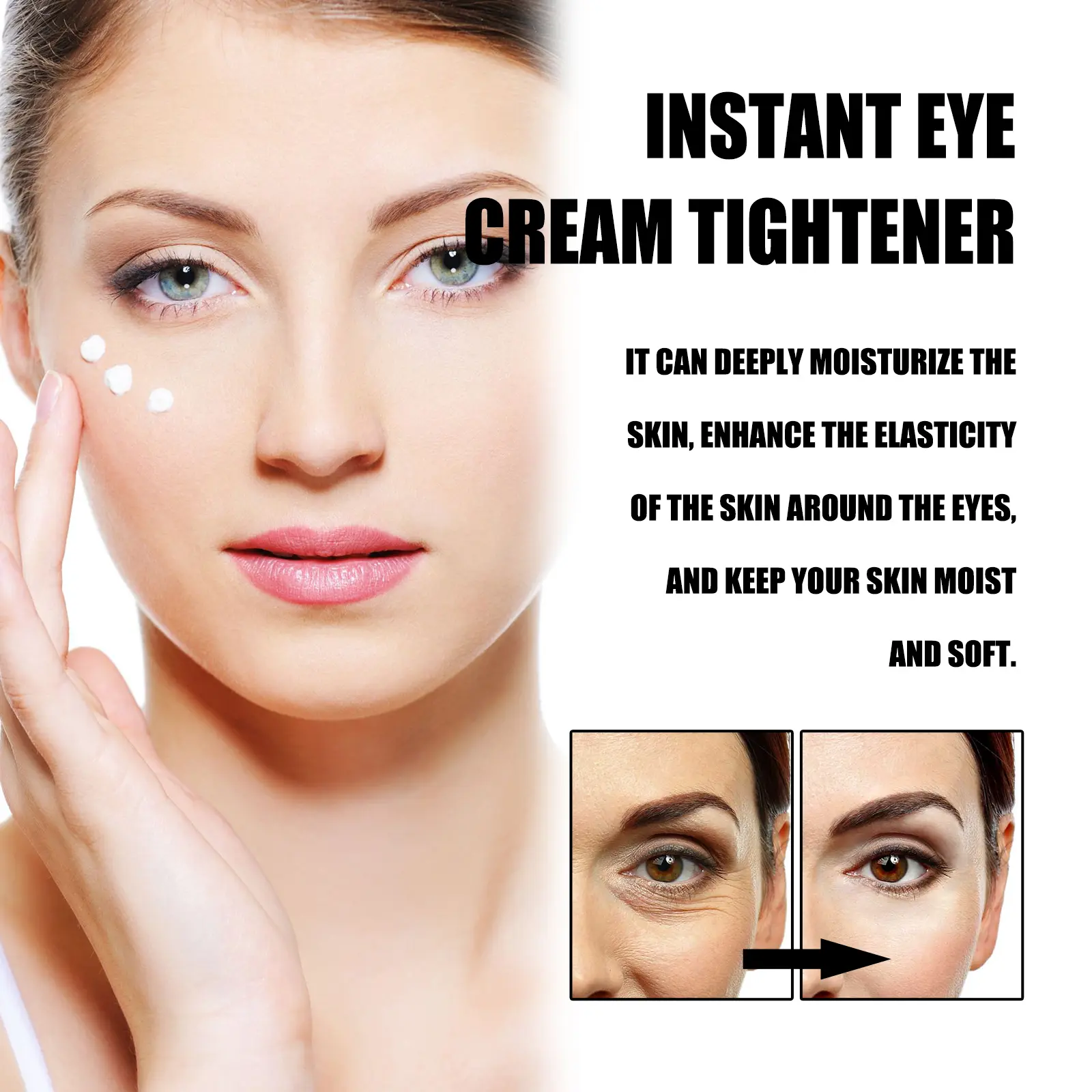 Eye Cream for Dark Circles, Puffiness & Wrinkles - West&Month 5 instant eye tightener moisture nourish repair dark West Month 410 6388