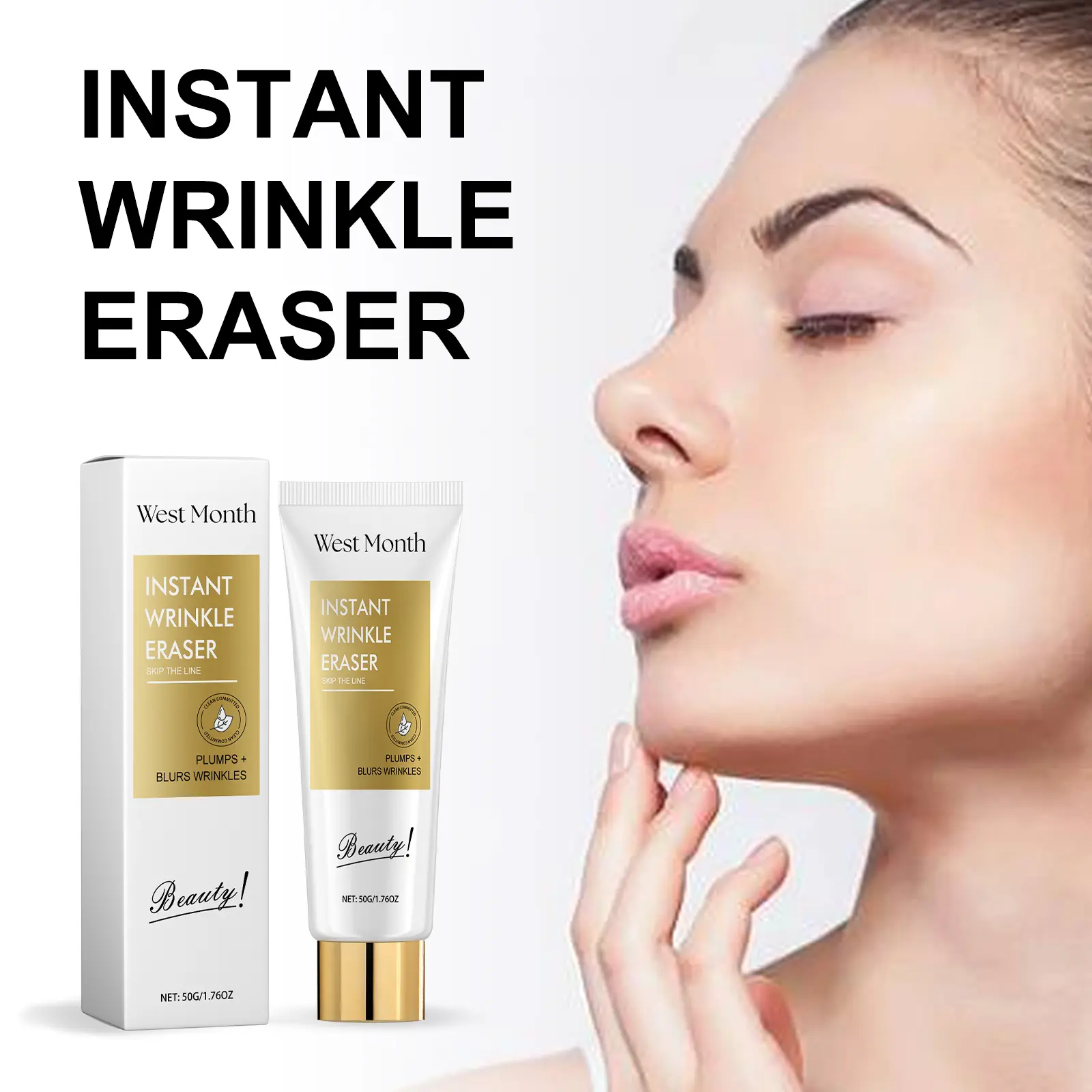 Facial Wrinkle Cream for Firming & Moisturizing - West&Month 2 instant wrinkle eraser fade moisturize firm West Month 197 3564