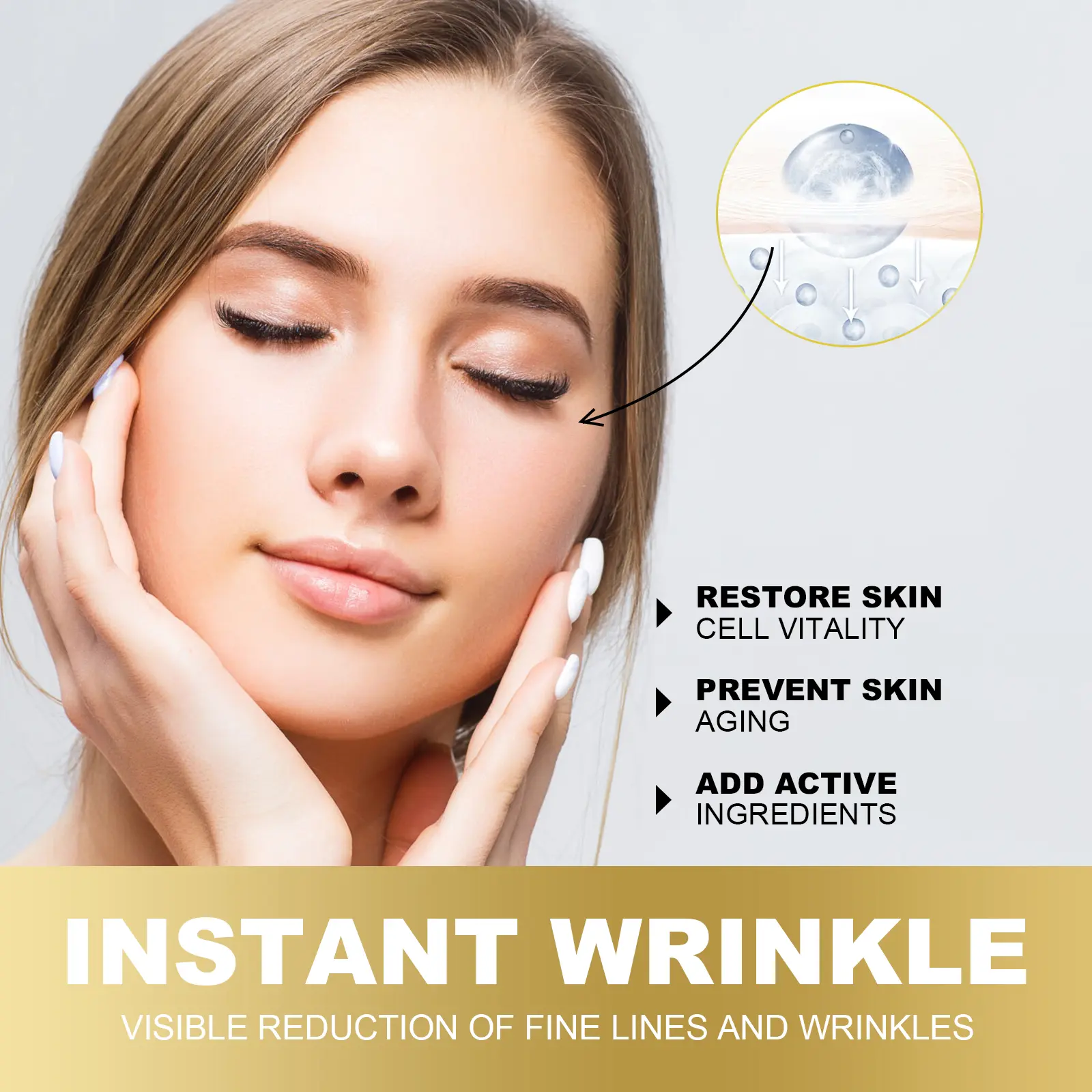 Facial Wrinkle Cream for Firming & Moisturizing - West&Month 4 instant wrinkle eraser fade moisturize firm West Month 197 3565