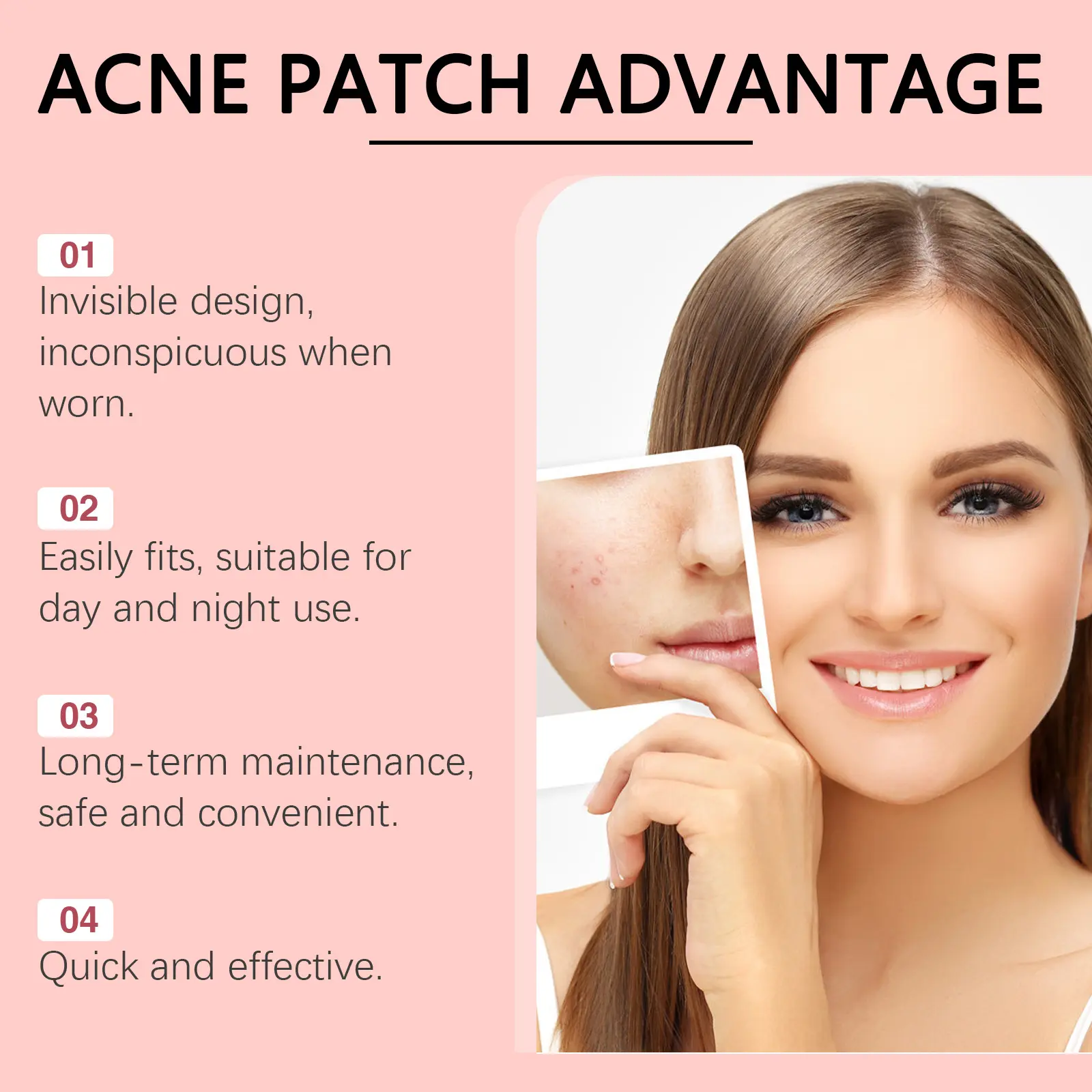 Invisible Acne Patches with Salicylic Acid & Snow Root - West&Month 5 invisible acne patch gentle clean moisturize portable West Month 481 7378