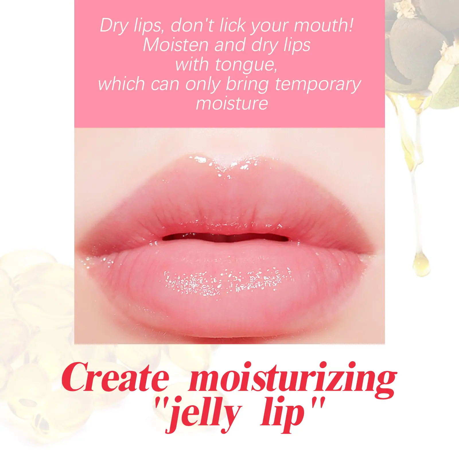 Hydrating Jelly Lip Mask for Night Repair - West&Month 6 jelly lip mask moisturize reduce lip lines West Month 004 11375