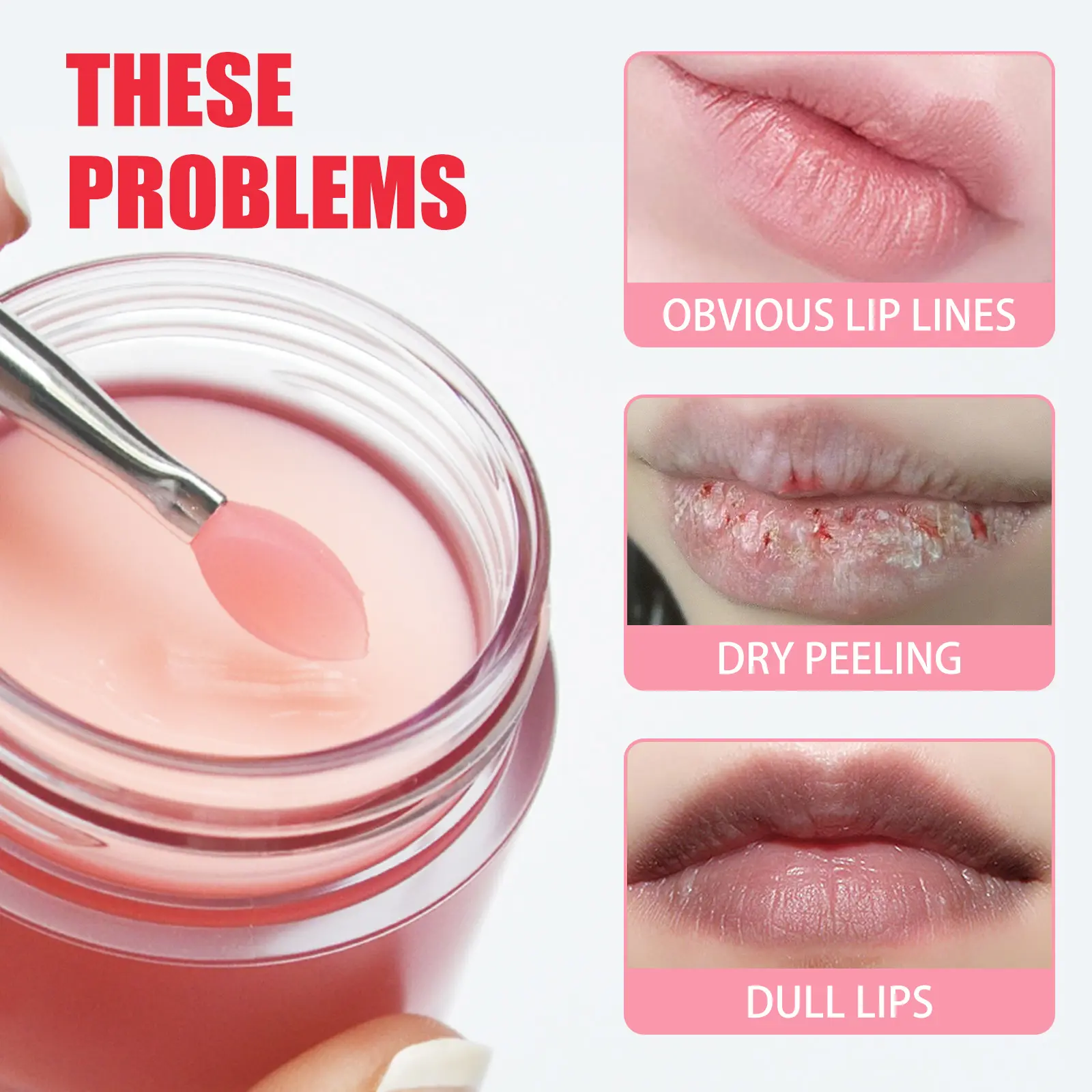 Hydrating Jelly Lip Mask for Night Repair - West&Month 7 jelly lip mask moisturize reduce lip lines West Month 004 11376