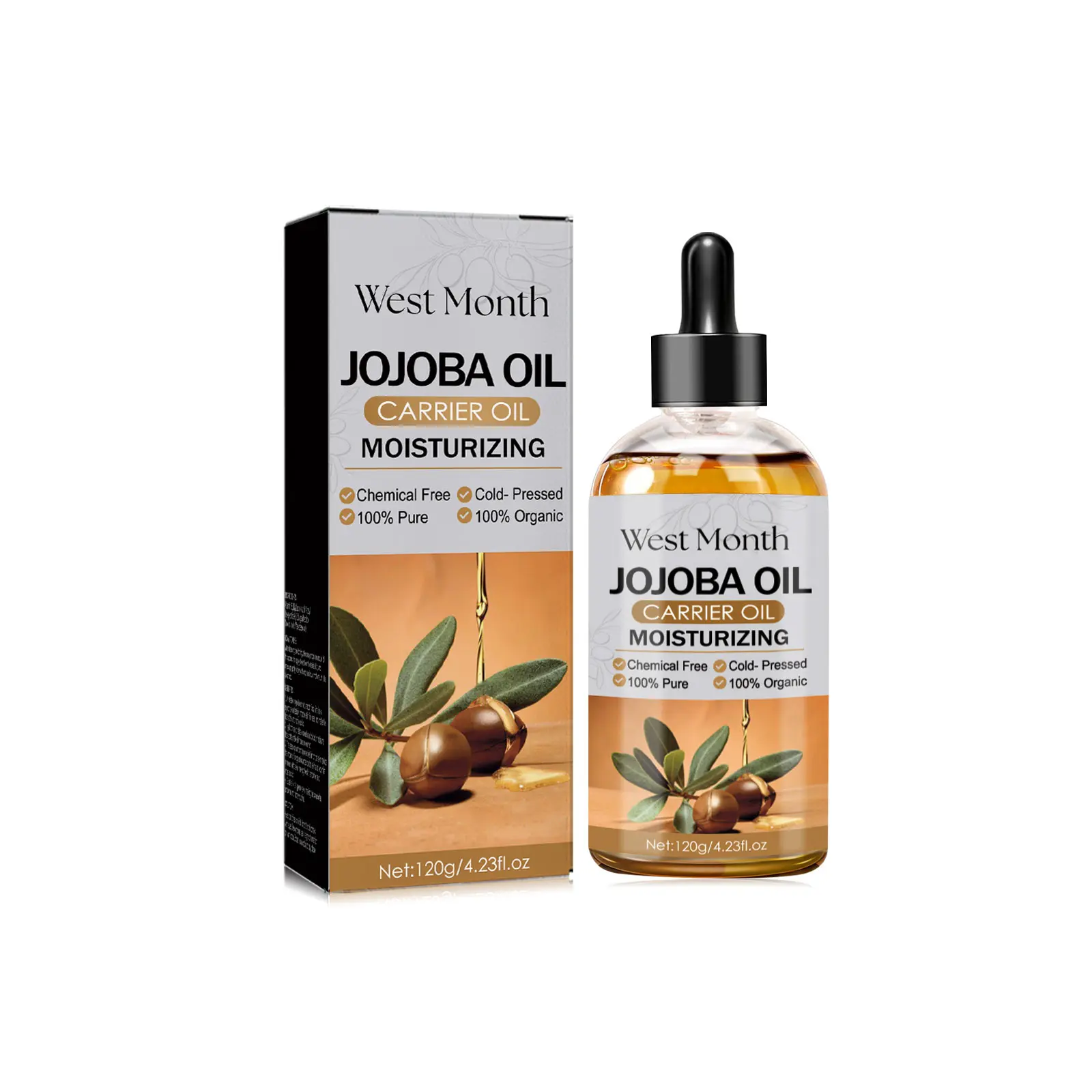 West&Month Jojoba Oil Conditioner Review: My Unexpected Hair Savior 1 West&Month Jojoba Oil Conditioner bottle on bathroom counter