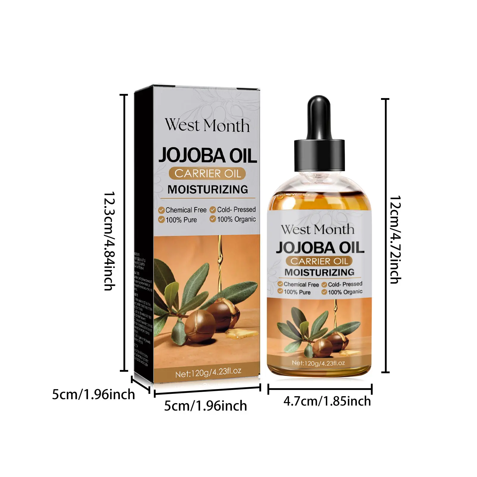 Jojoba Oil Conditioner for Dry Hair & Scalp Moisturizing - West&Month 1 jojoba oil hair conditioner moisturize scalp West Month 130 2737
