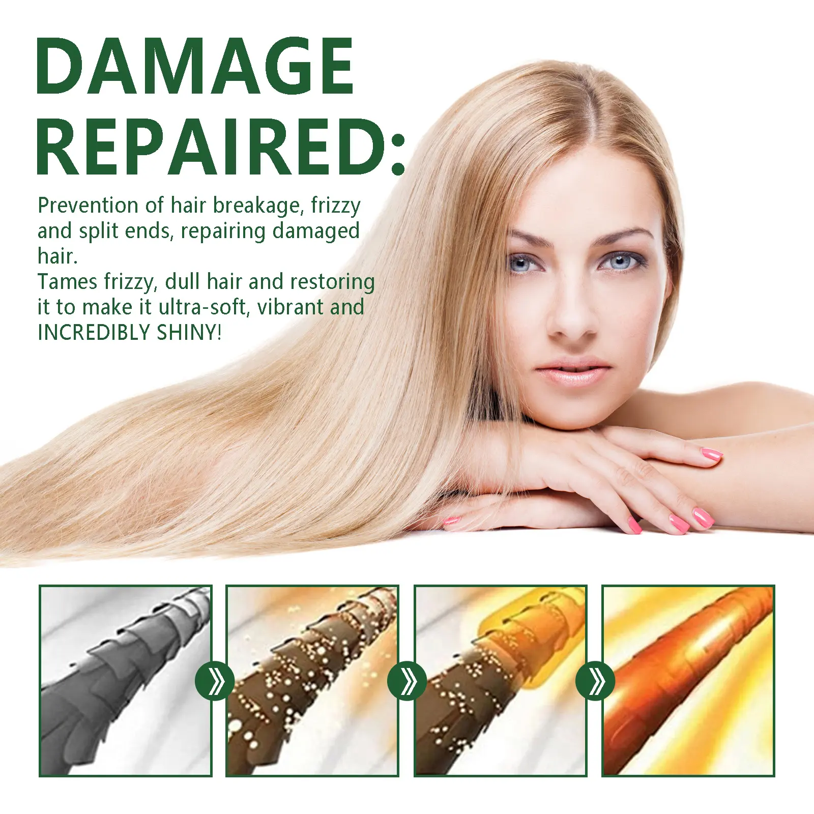 Keratin Hair Mask for Dry & Frizzy Hair Repair - West&Month 4 keratin hair mask moisturize repair split ends West Month 443 6831