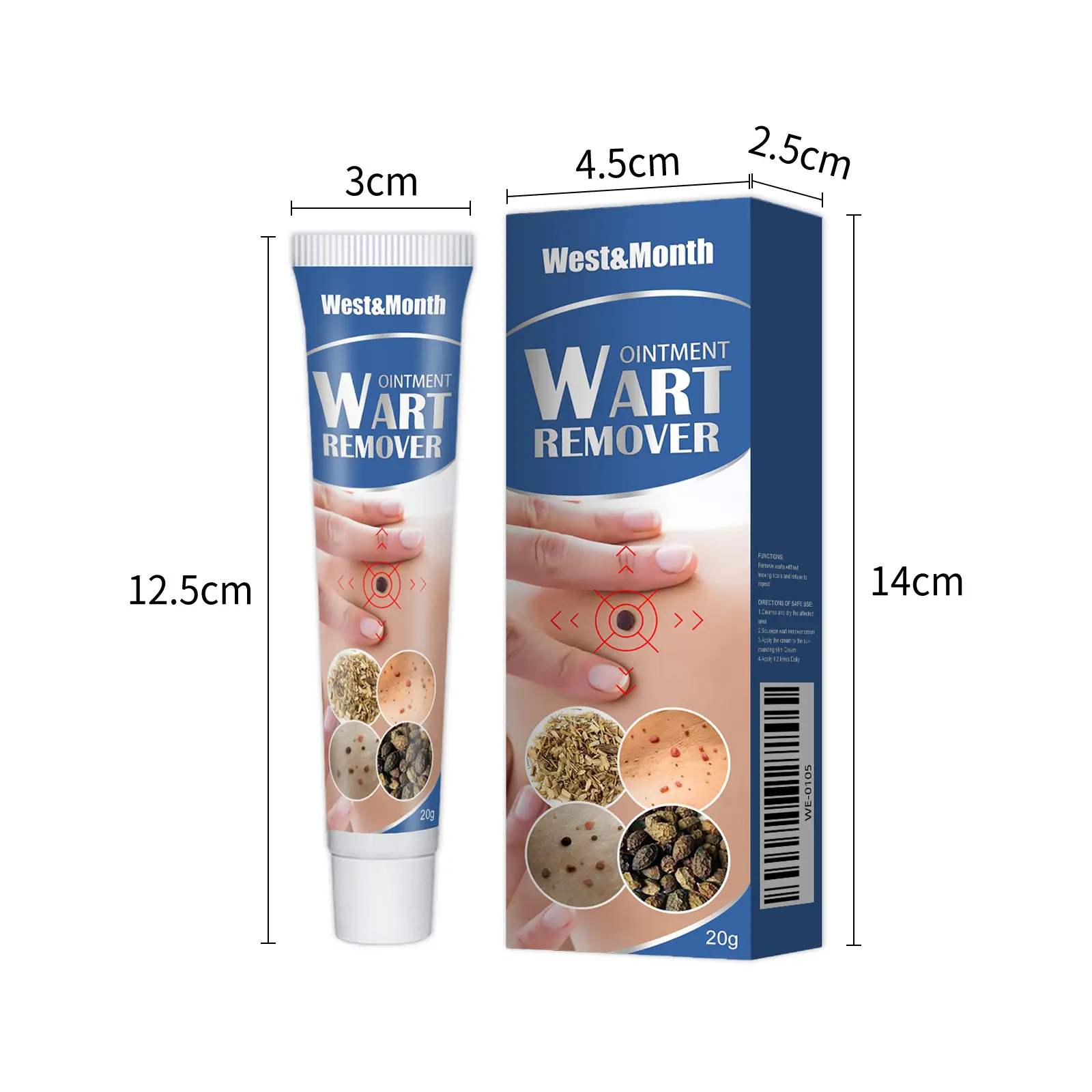Wart Removal Cream for Clear Skin - West&Month Keu 1 keu cream gently clean hands feet face daily West Month 652 9428