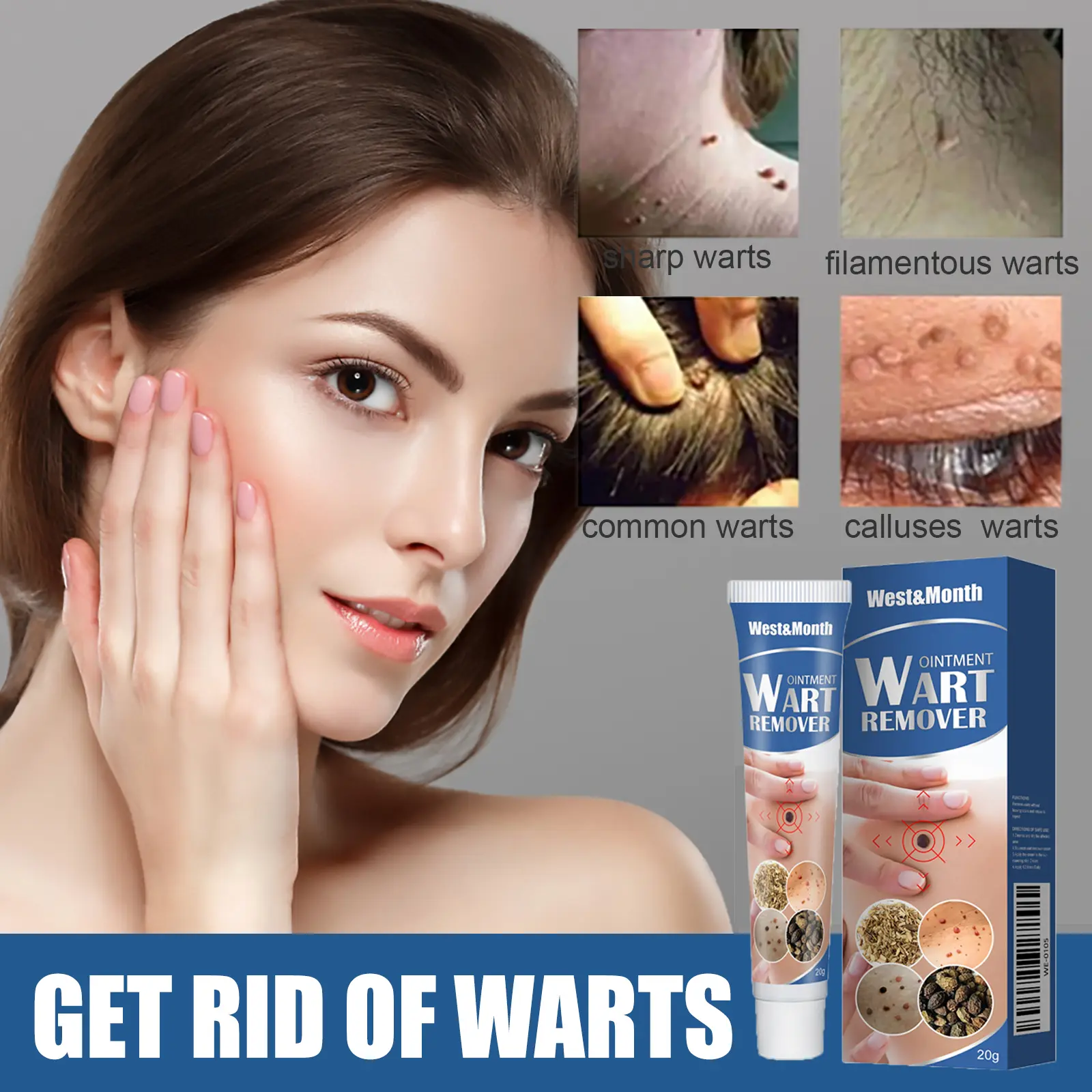 Wart Removal Cream for Clear Skin - West&Month Keu 9 keu cream gently clean hands feet face daily West Month 652 9432