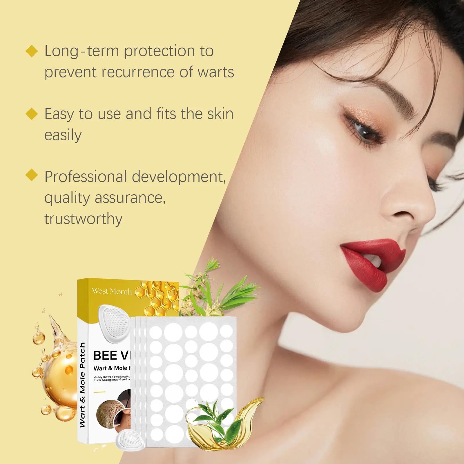 West&Month Keyo Patch for Skin Tag and Wart Removal - Portable Skincare 8 keyo patch gently clean smooth portable West Month 475 7293